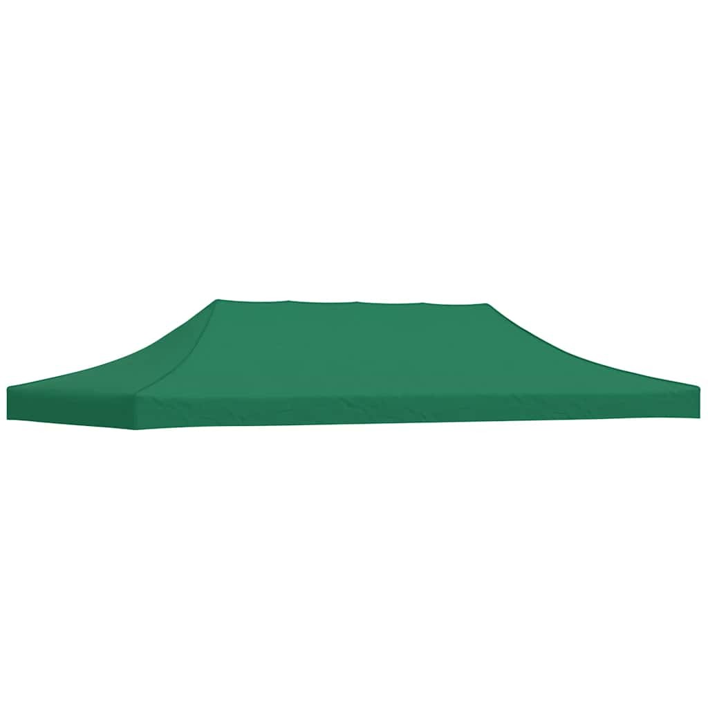 Party Tent Roof 6x3 m Green 270 g/m² Replacement Canopy Gazebo Cover vidaXL