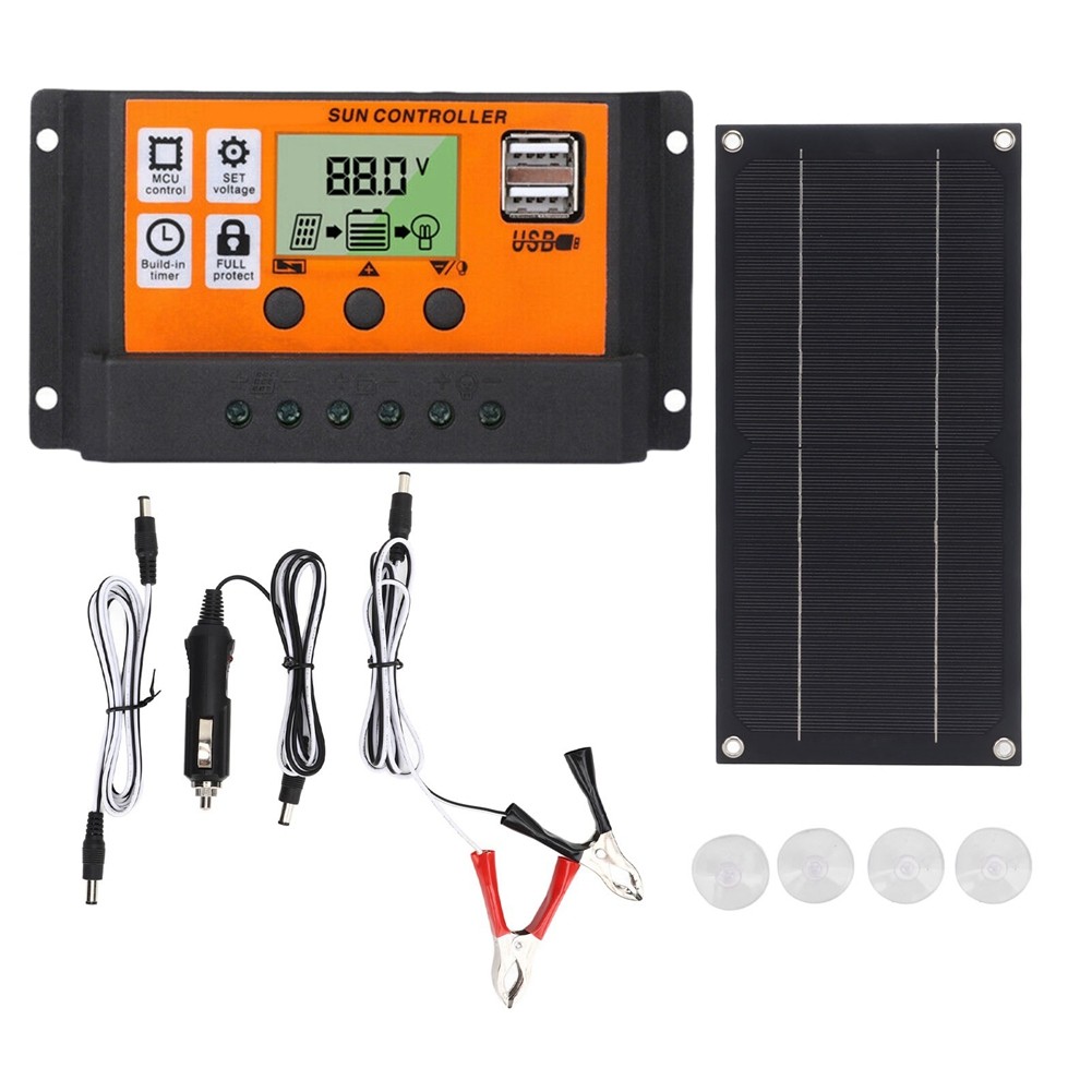600W Solar Panel Kit with 100A 18V Controller Solar Charging for Outdoor5697