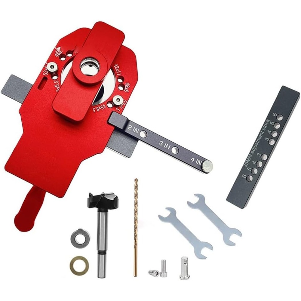 35mm Woodworking Hinge Locator Kit Hole Punch Woodworking Hinge Hole Opener D9F6