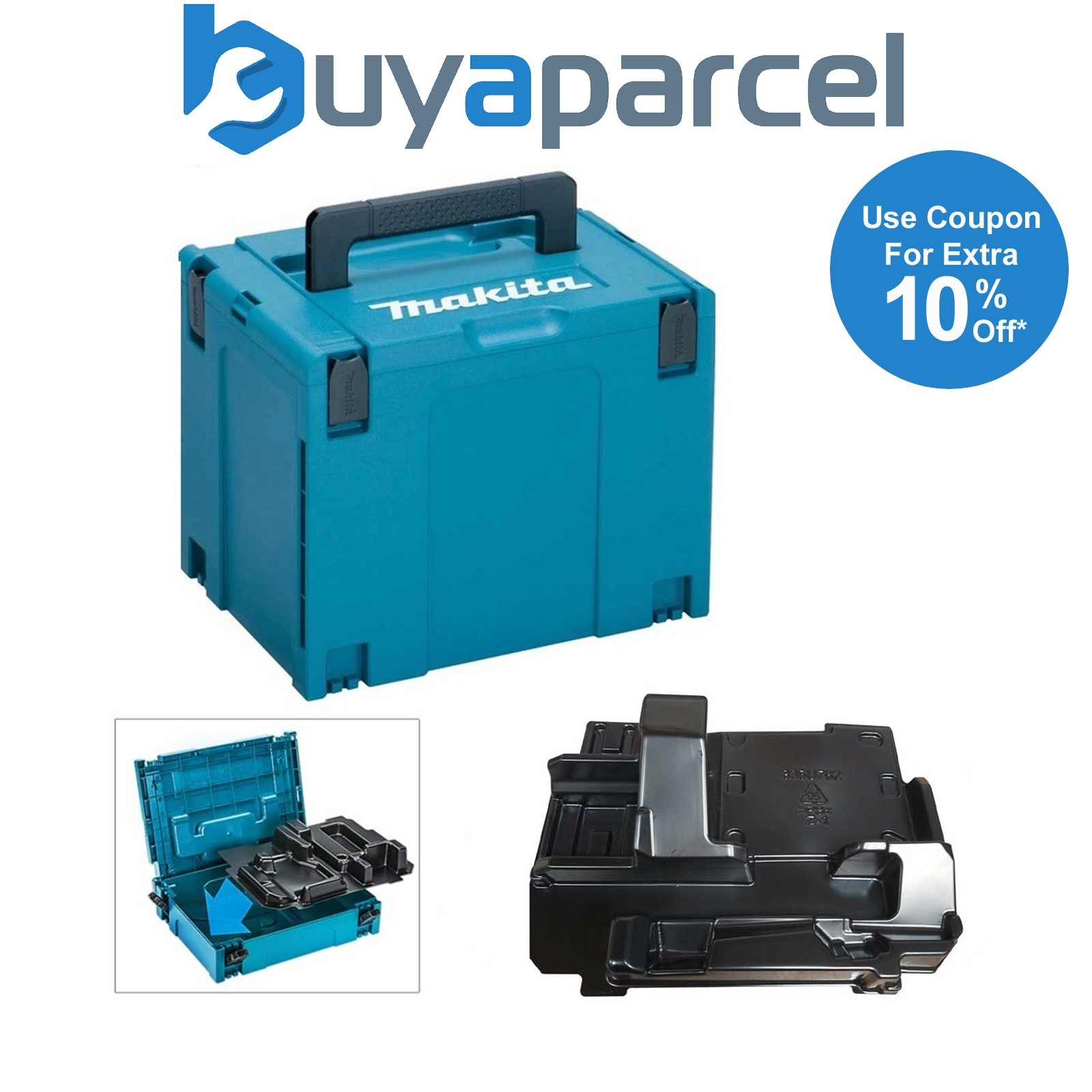 Makita 18v Inflator Makpac 4 Tool Case + Inlay for DMP180 DMP180RTJ KIT