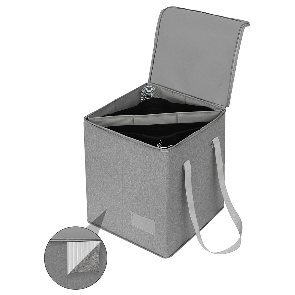 Clothes Hanger Organizer Bag-Hanger Storage Containers with Lid for1359