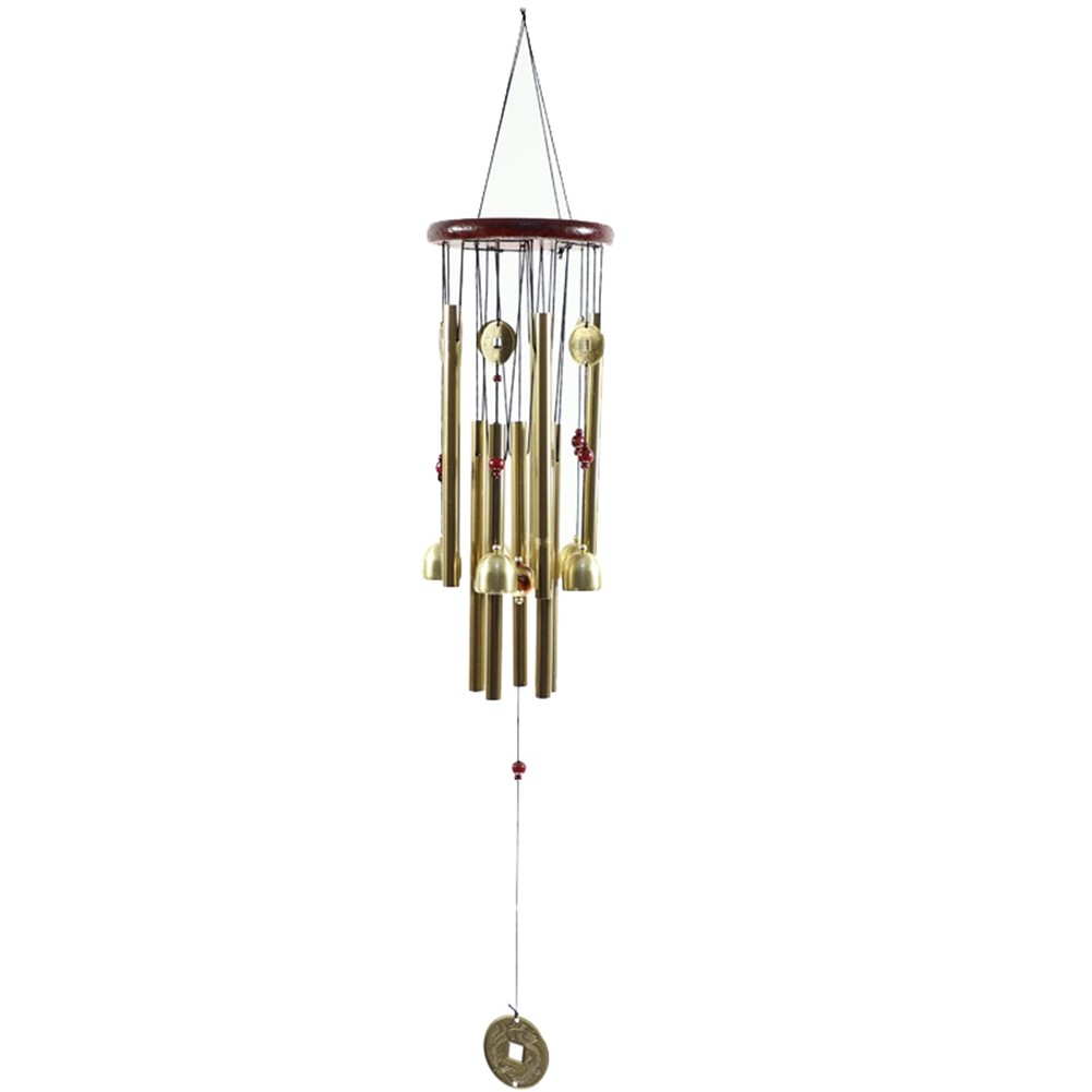 2X( Metal Multi-Tube Wooden Wind Chime Door Decoration Alloy Bell3936