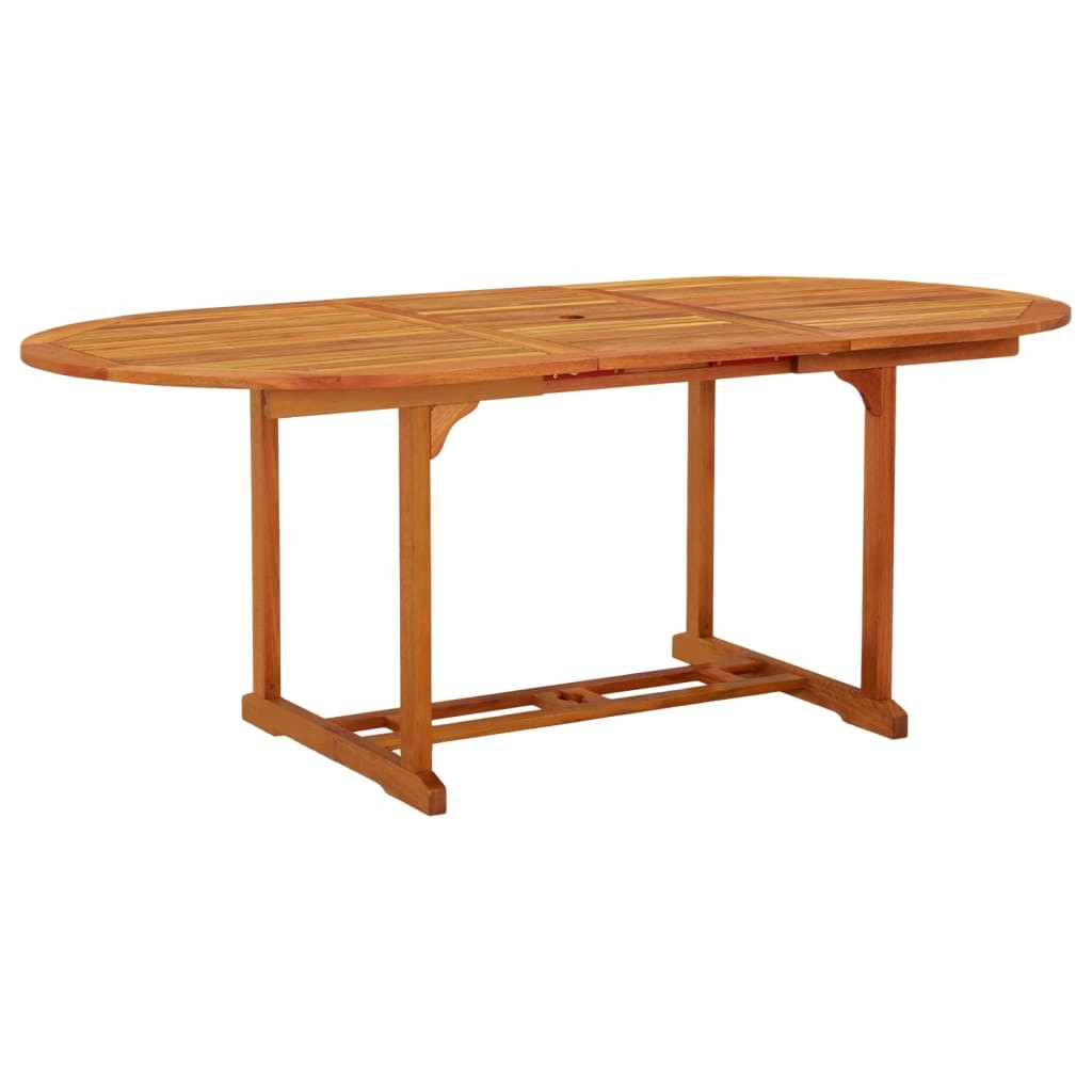Solid Wood Eucalyptus Garden Table Wooden Patio Outdoor Dining vidaXL