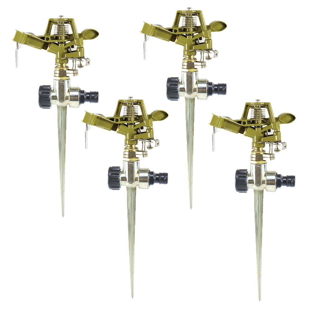 2X(4Pcs Garden Sprinklers ForArea Lawn Patio Garden Zinc Alloy A1H2)2075