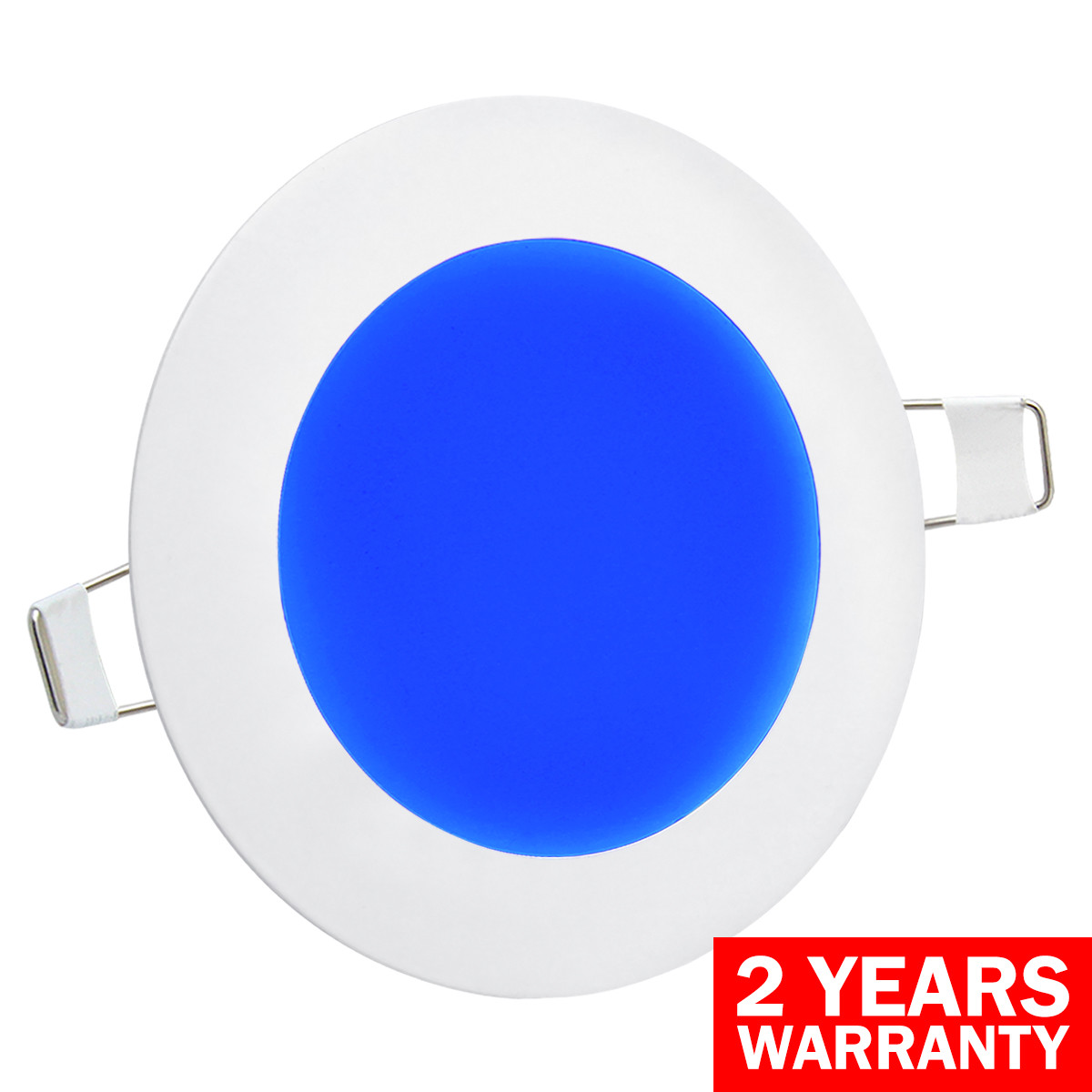 6W LED BLUE Round Recessed Ceiling Flat Panel Down Light Ultra Slim Blue 120mm