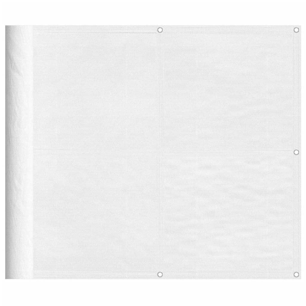 Balcony Screen Garden Fence Privacy White 100% Polyester Oxford vidaXL