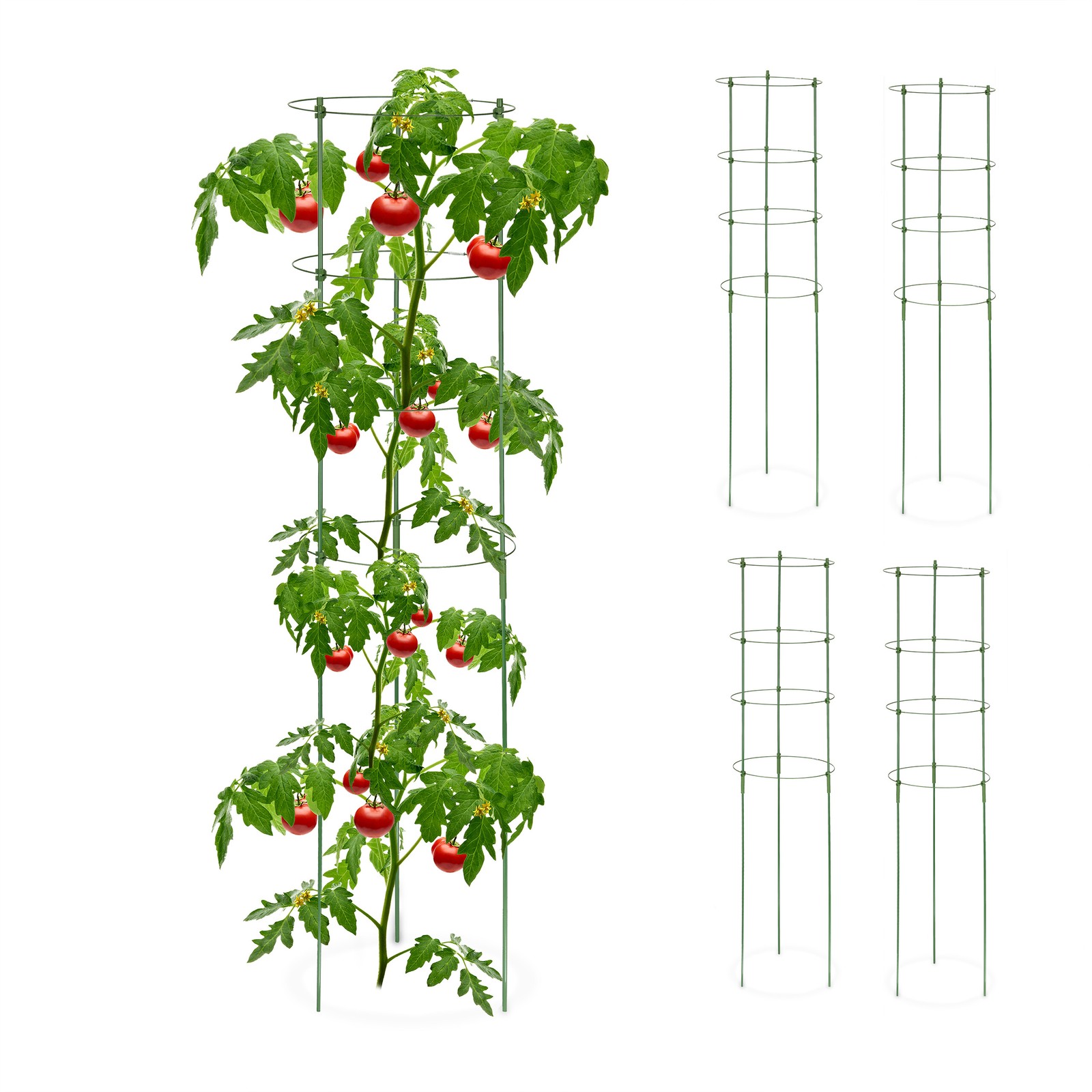 Climbing Support Trellis Gardening Plants Aid Round Tomato Tower 120cm 5x Set