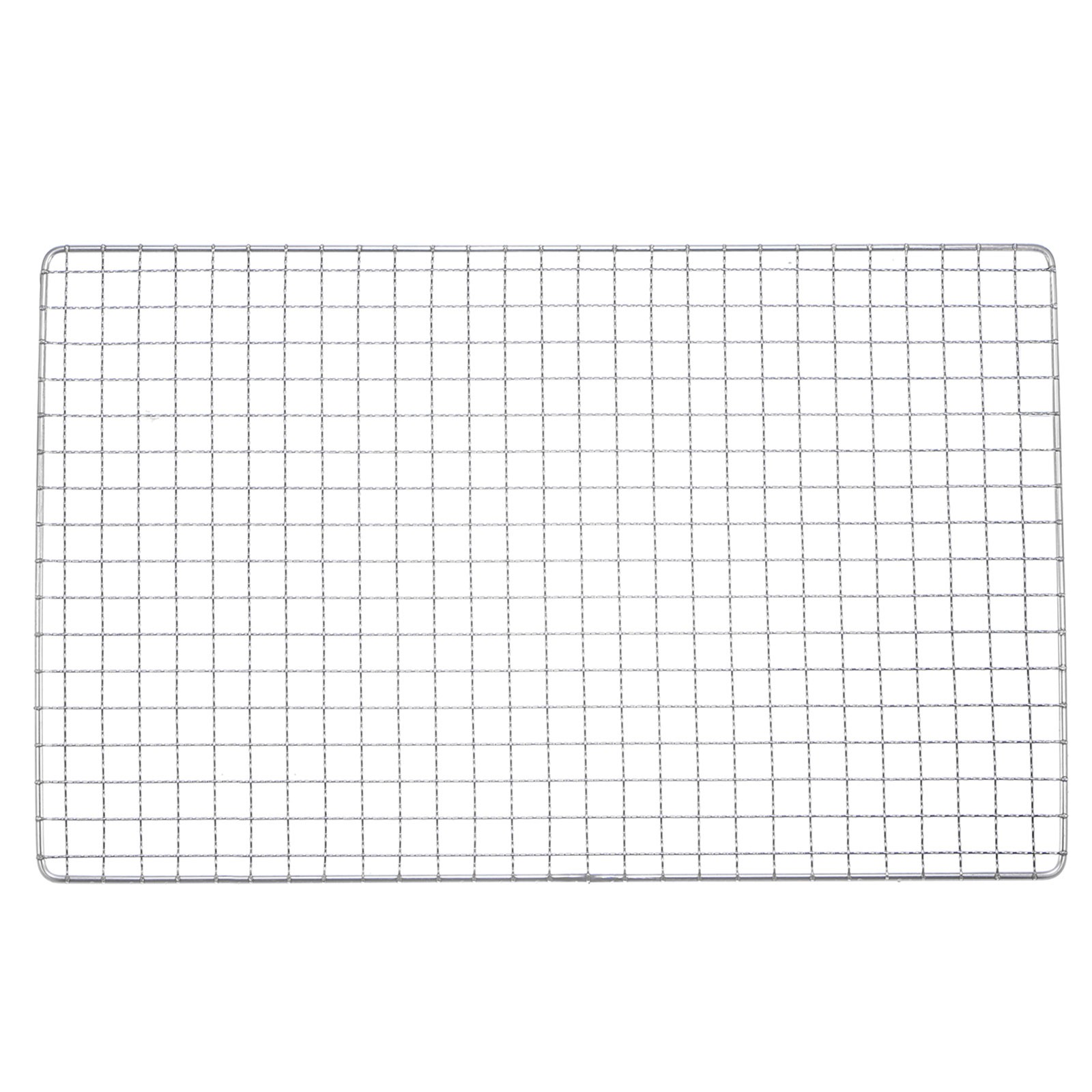 2pcs Square BBQ Grill Net 29.5x44cm Stainless Steel Barbecue Mesh Mat