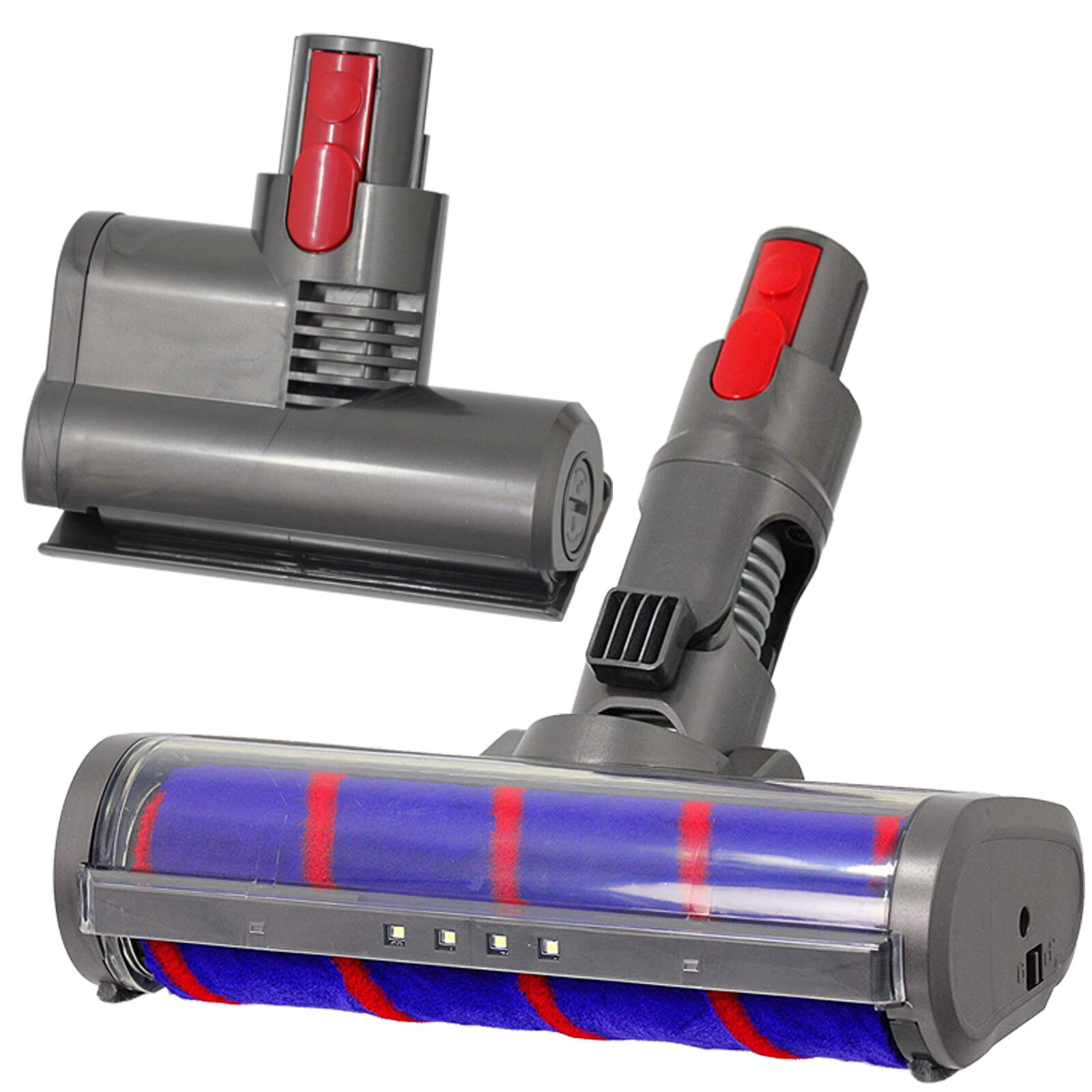 Soft Roller Brush Head Hard Floor for DYSON V7 SV11 Vacuum + Mini Turbine Tool