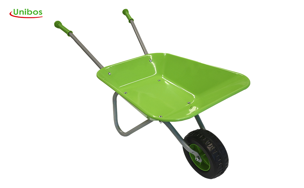 Green Wheelbarrow W Gardening mucking out barrow For Children with accessories
