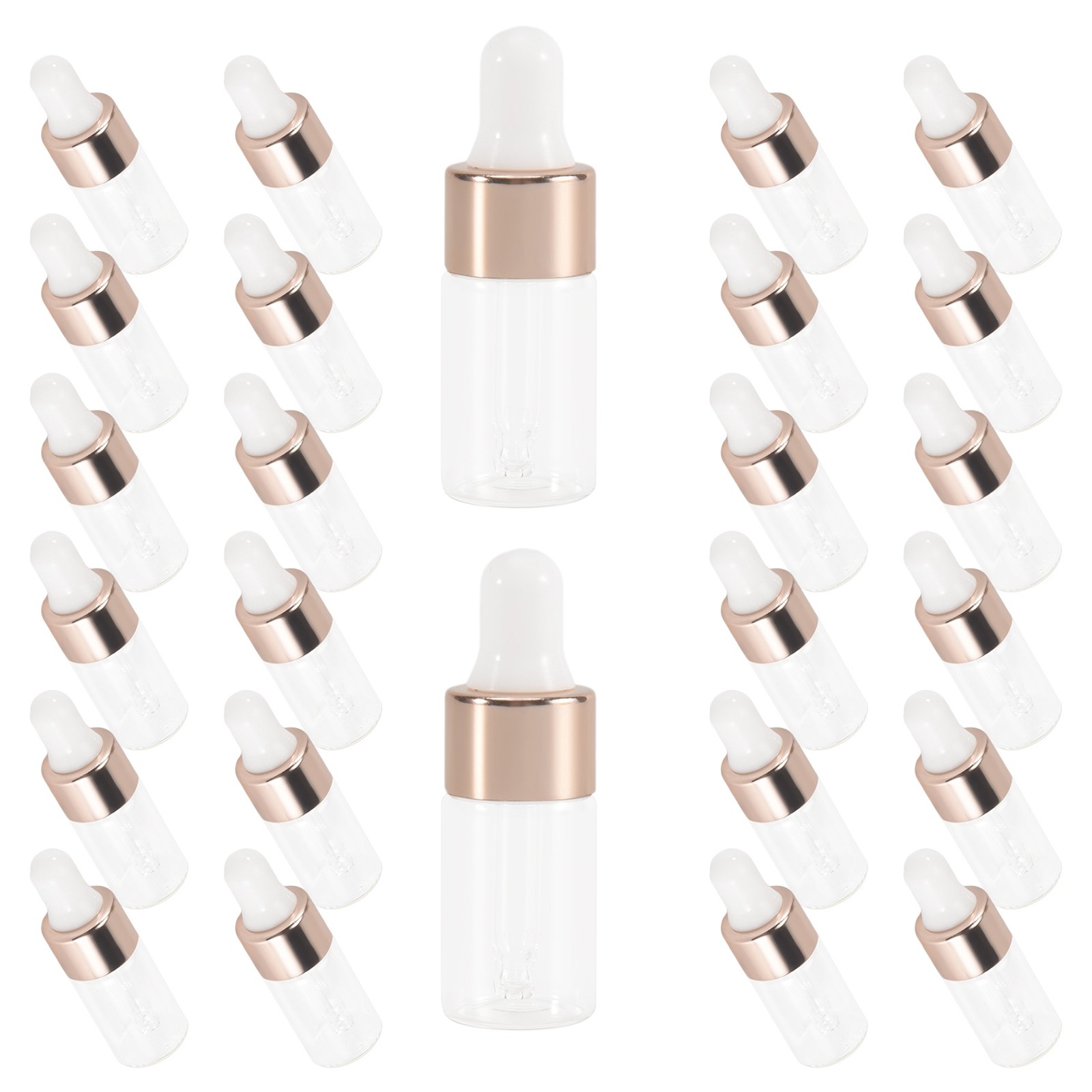 100Pcs Glass Dropper Bottle Clear Essential Oil Dropper Bottles Glass3740