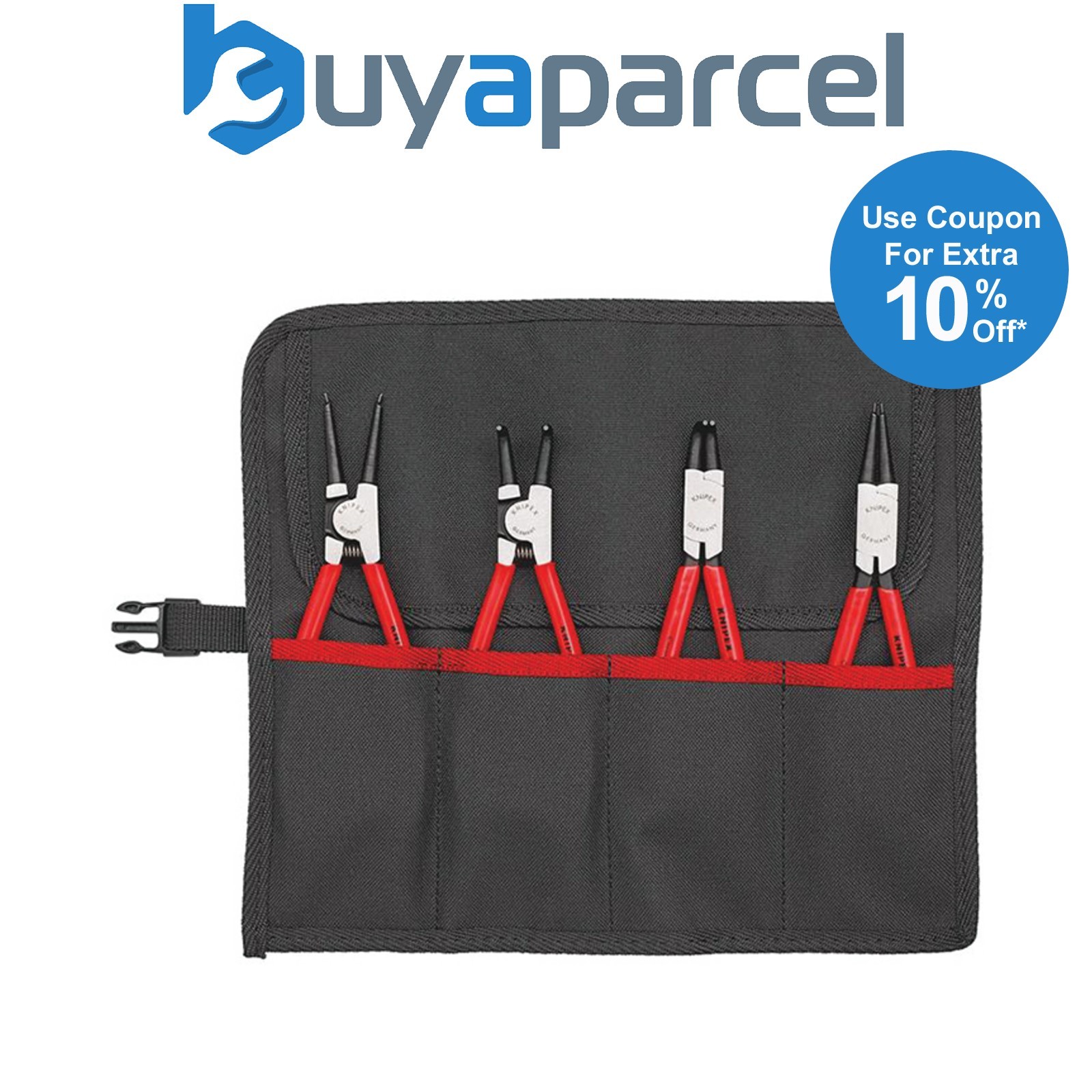 Draper 76797 KNIPEX 00 19 56 Circlip Pliers Set, 4 Piece
