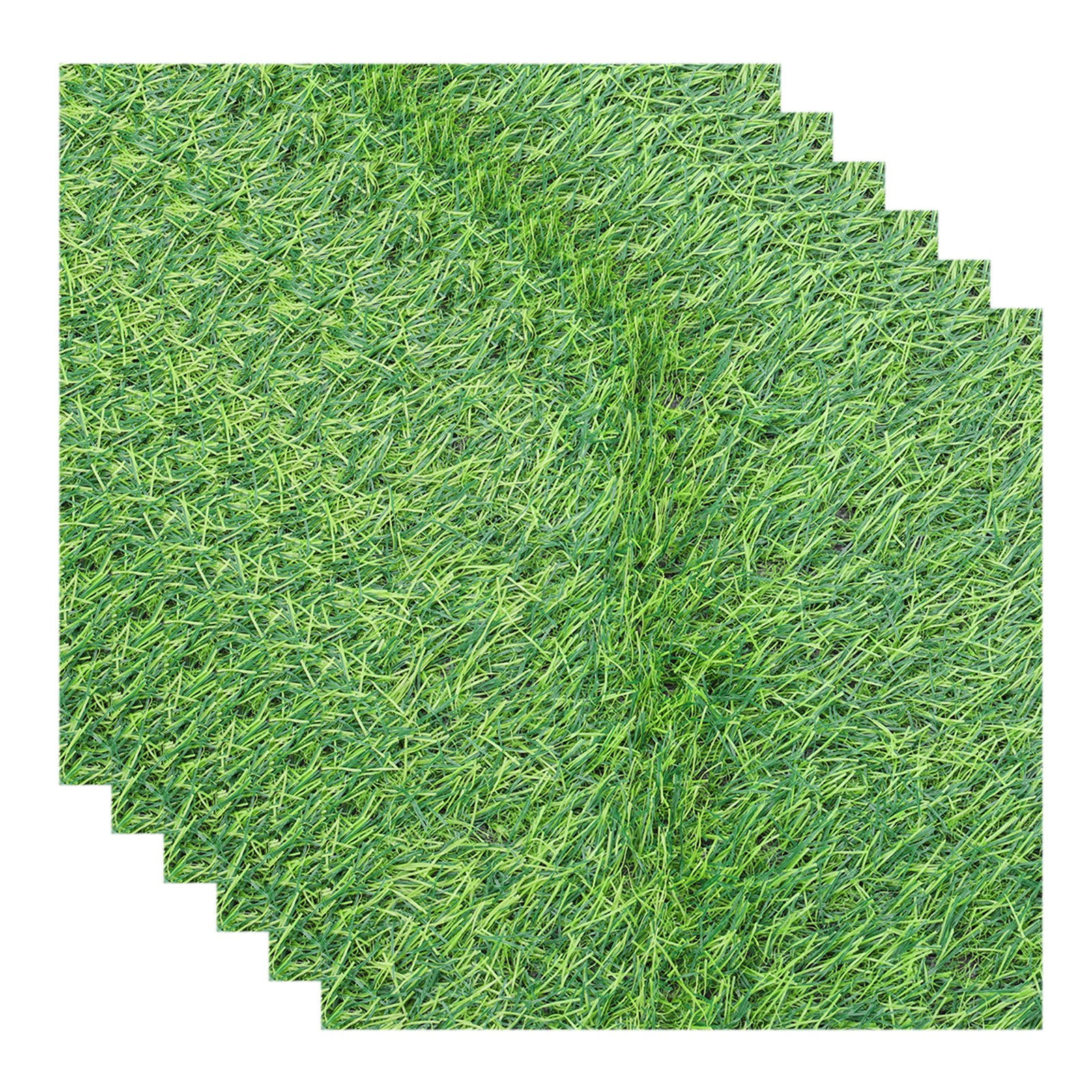 Artificial Grass Turf Mat, 12x12x0.12 Inch Fake Grass Rug Carpet, 6Pcs