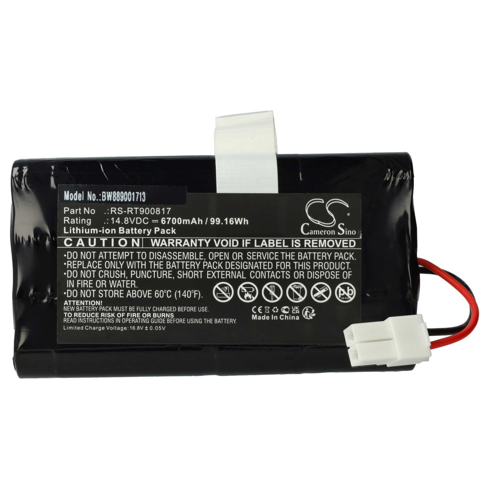 Battery for Rowenta Smart Force Cyclonic RR8043 RR8147WH RR8043WH 6700mAh 14.8V