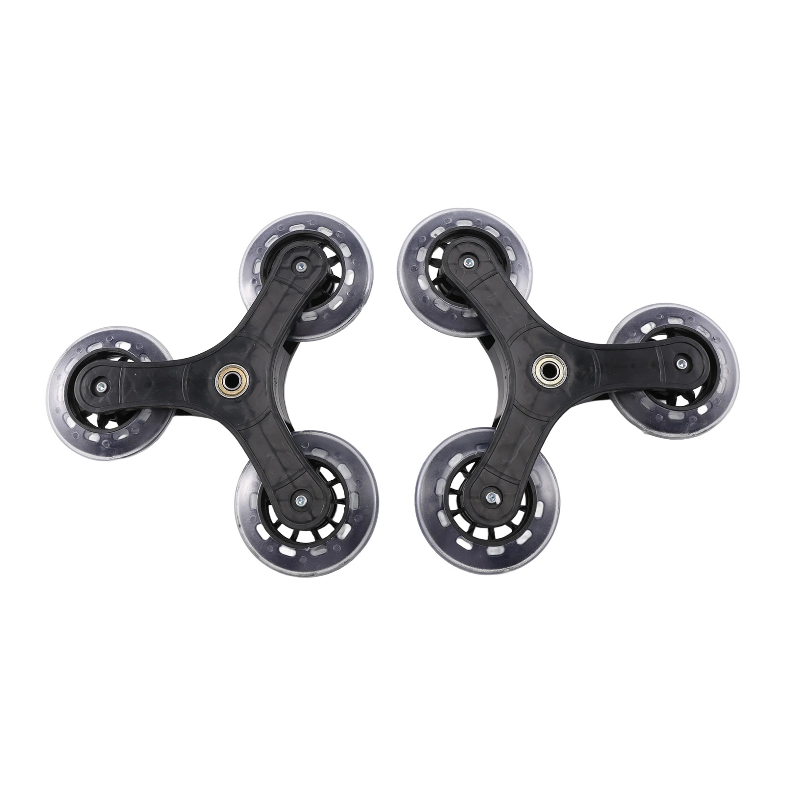 2Pcs/Set Black Shopping Cart Trolley Caster Luggage Suitcase Roller7786