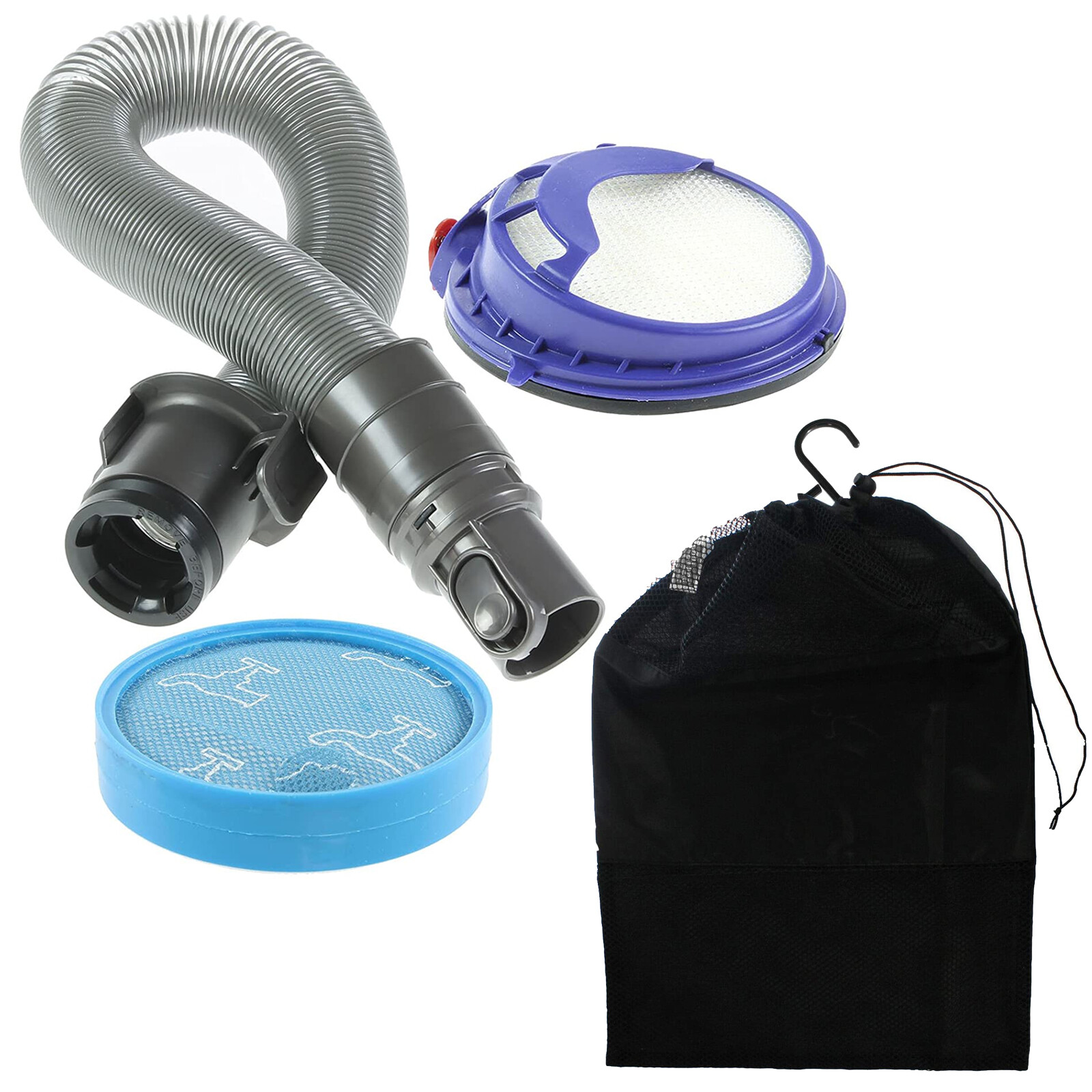 Flexible Hose + Pre + Post Motor HEPA Filter Kit For DYSON DC25 DC25i + Bag