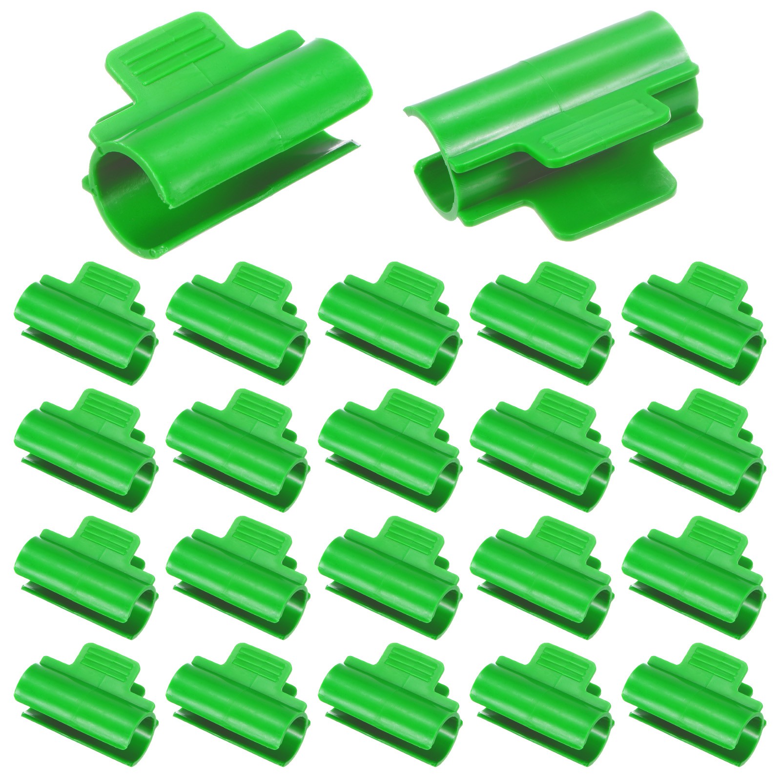 60-Pack Greenhouse Buckle for 1" PVC Pipe,Greenhouse Film Buckle[Grass Green]