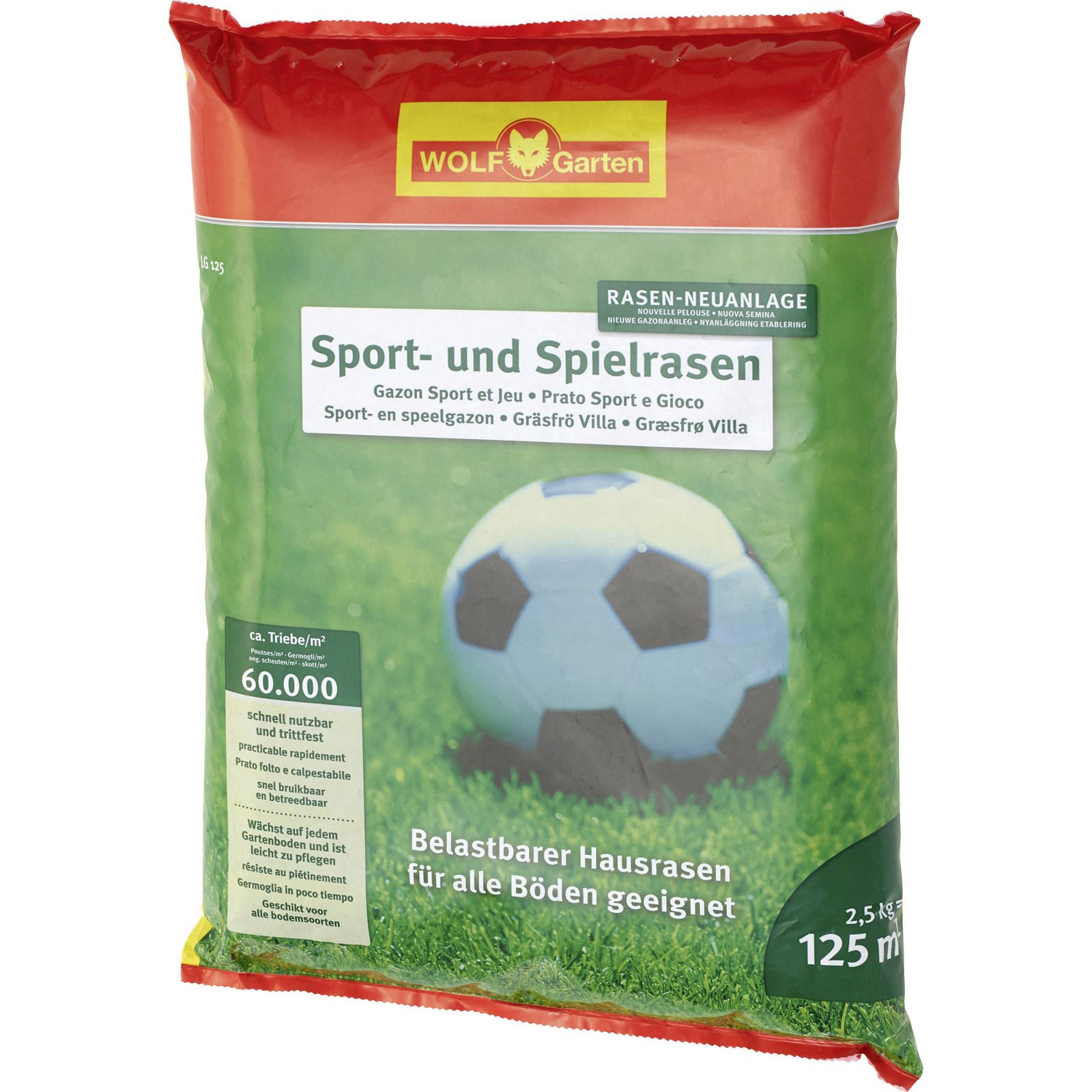 WOLF-Garten Lawn Seed Sport & Play Crush-Resistant & Sturdy