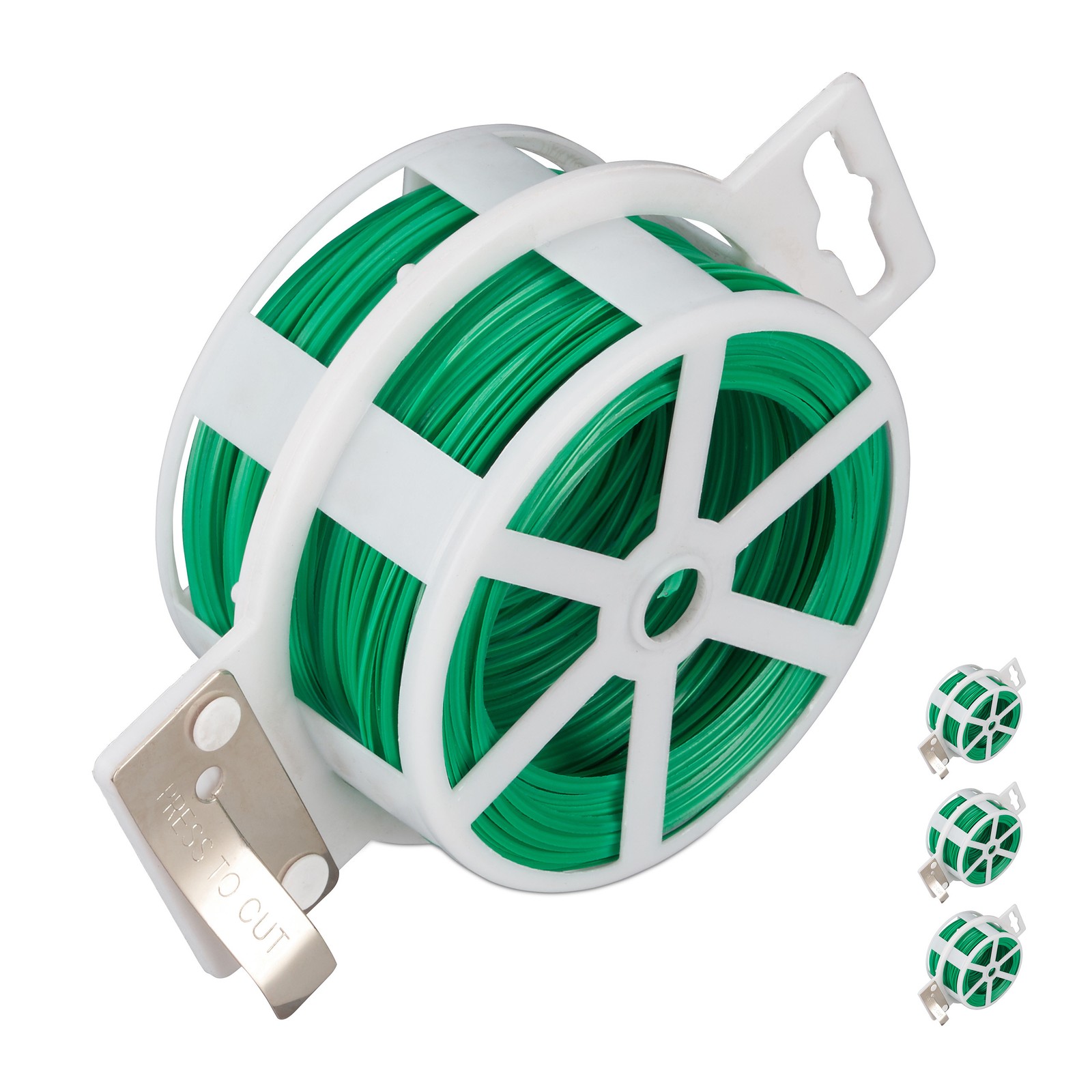 Garden Wire Set of 4 Flower Binding Wire Green Wire 50 m Planting String Spool