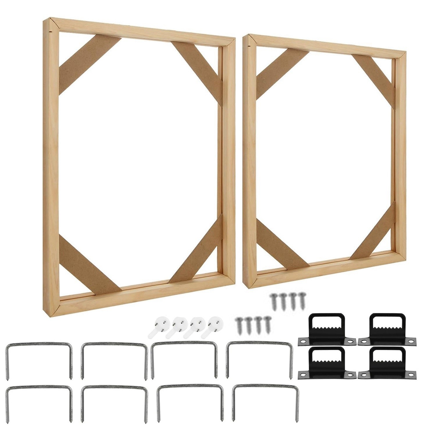 2 Set DIY Solid Wood Canvas Frame Kit, 16X20 Inch Canvas Frame Stretcher8997