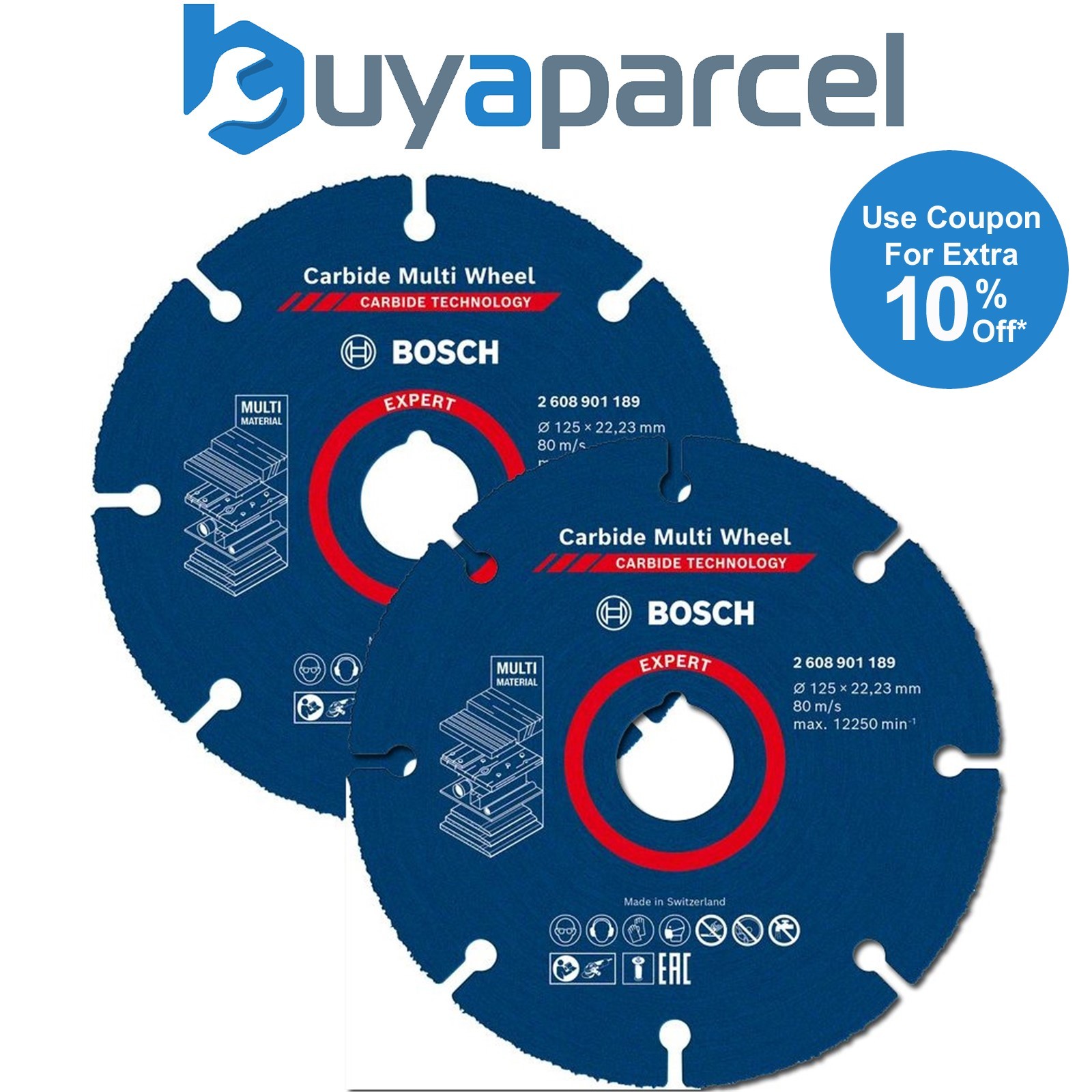 Bosch Expert Carbide Multi Material Wheel Saw Cutting Disc 125 mm x 22.23 mm x 2