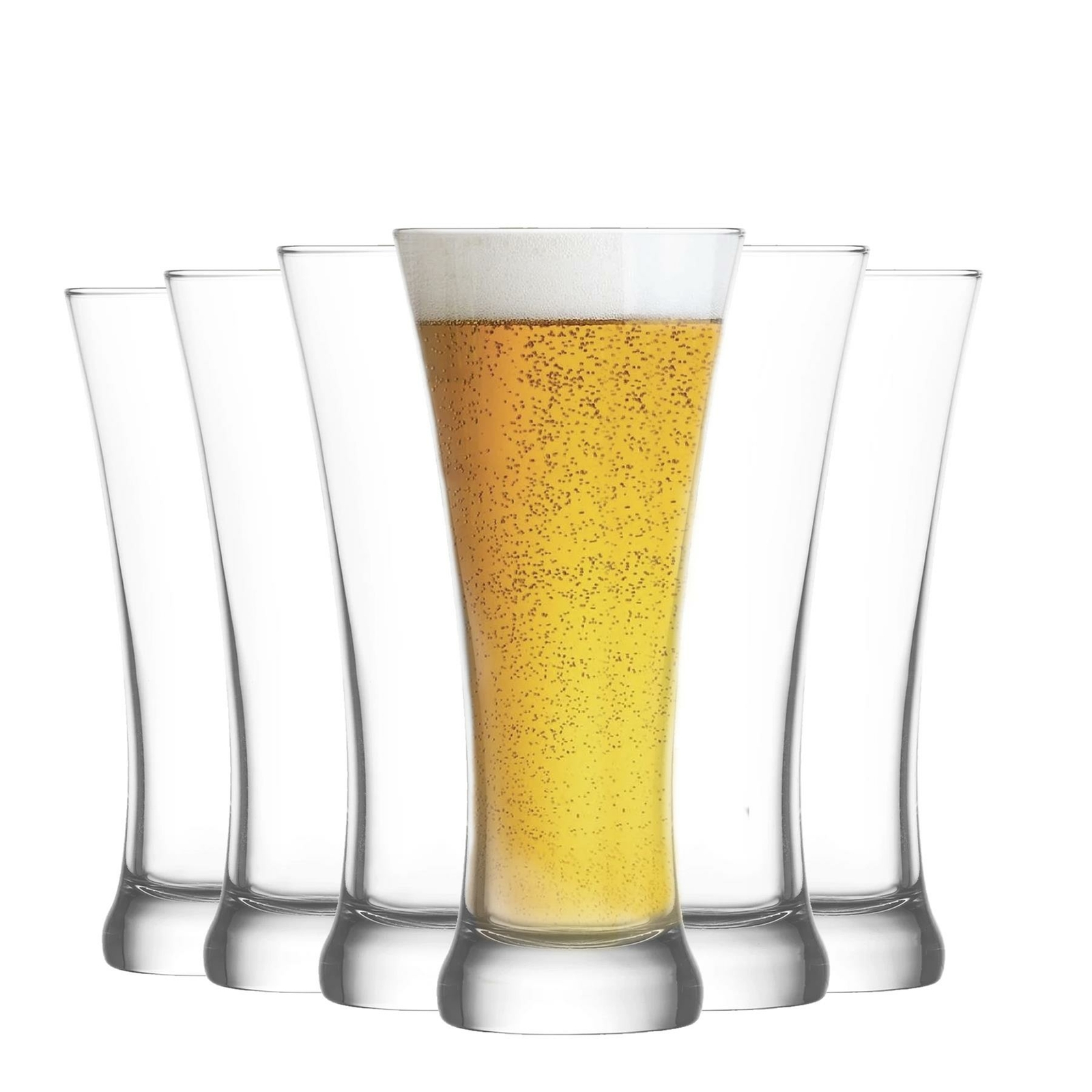 LAV 12x Sorgum Pilsner Beer Glasses Traditional Craft Ale Lager Barware 380ml