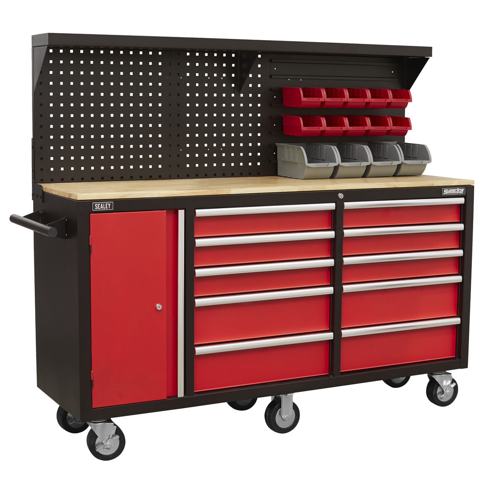 Sealey Mobile Workstation 10 Drawer with Backboard - AP6310