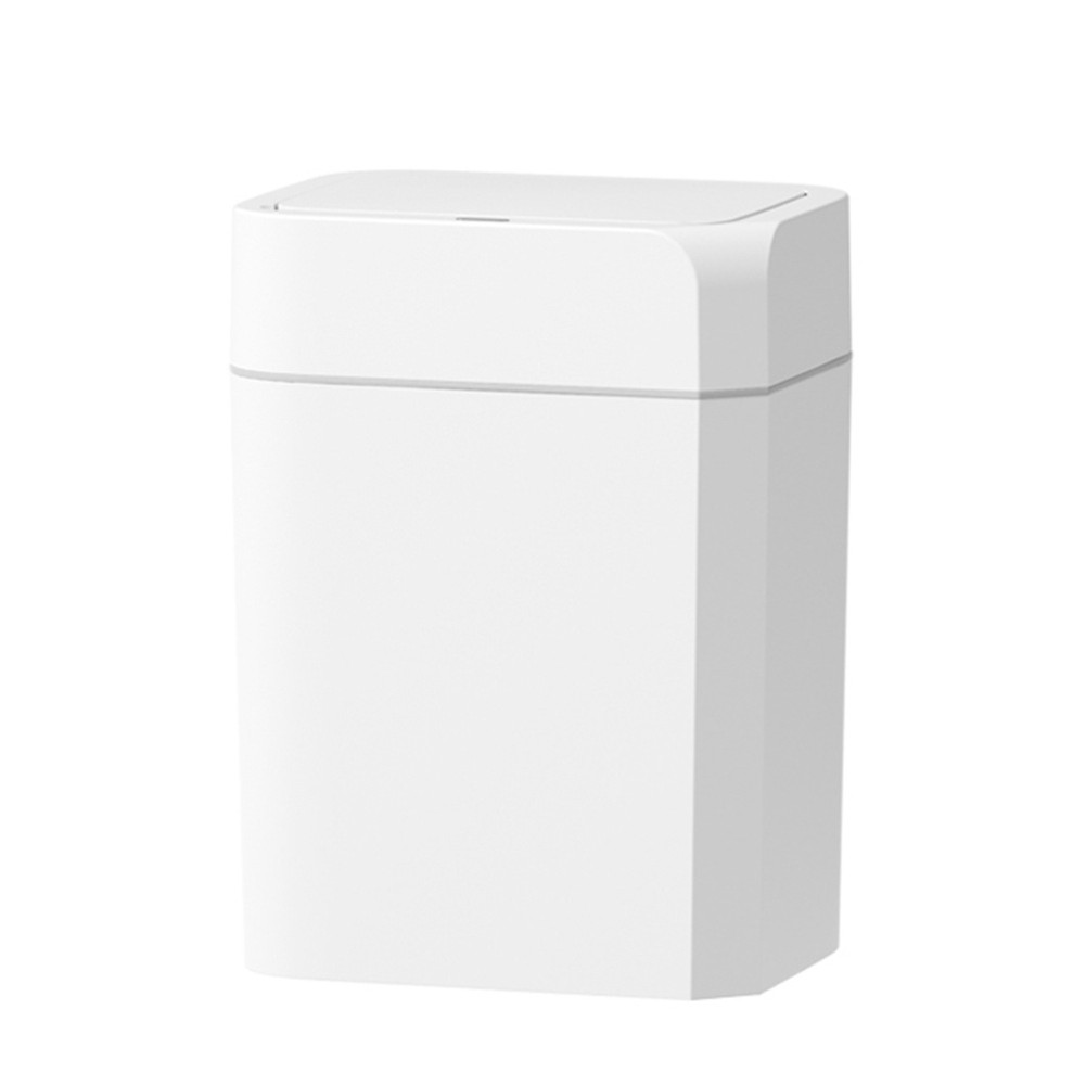 Sensor Trash Can Bathroom Odor Automatic Trash Bin for Toilet White4077