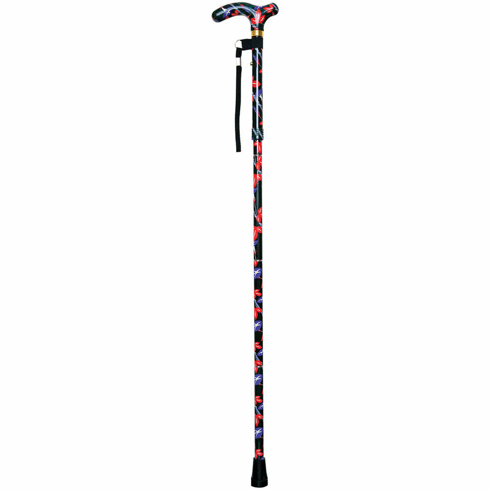 Deluxe Ambidextrous Foldable Walking Cane - 5 Height Settings - Kimono