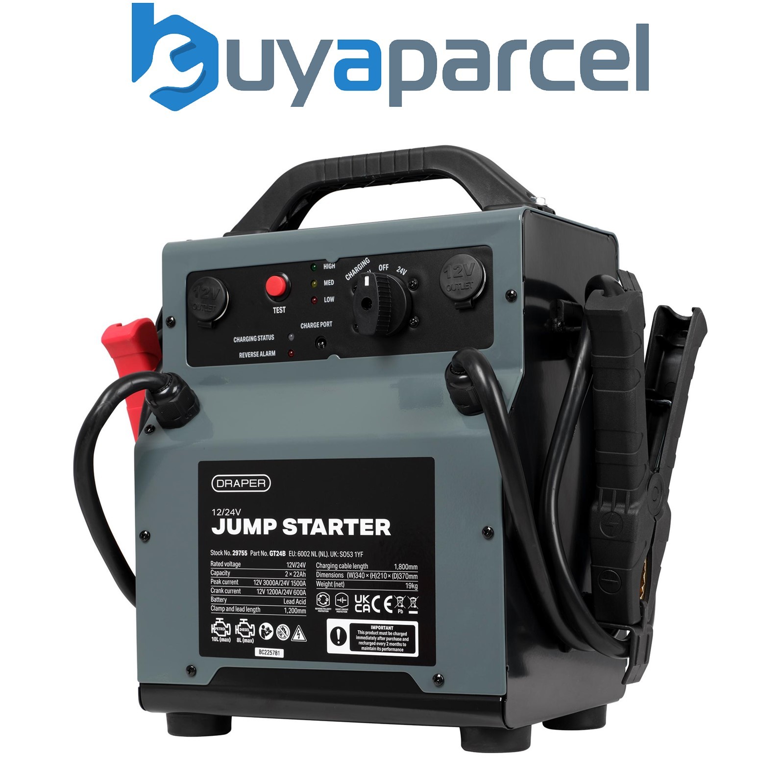 Draper 29755 12/24V Jump Starter