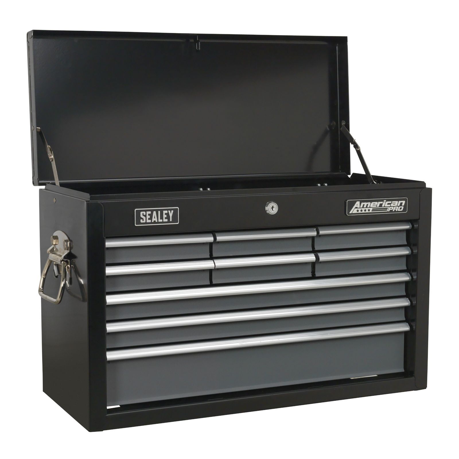 Sealey Americanpro Topchest 9 Drawer with Ball Bearing Runner - Black/Grey