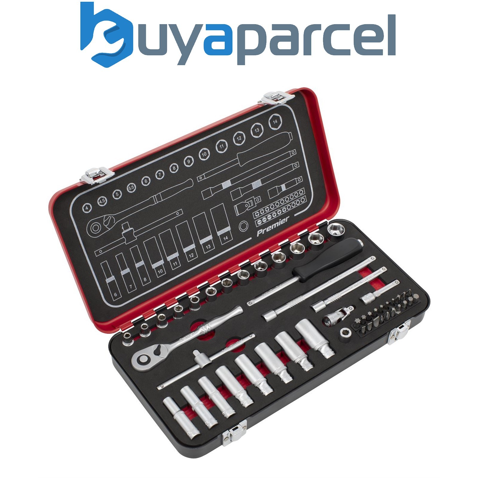 Sealey AK7920 Premier Platinum Socket Set 1/4"Sq Drive 49pc