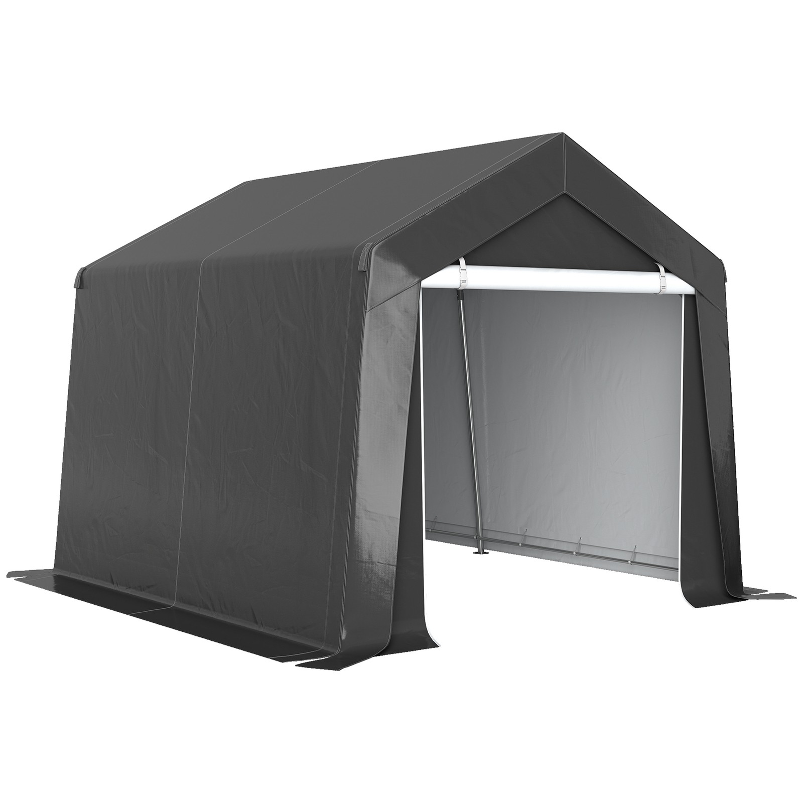 Outsunny 3 x 3(m) Portable Shed, Waterproof and Heavy Duty Dark Grey