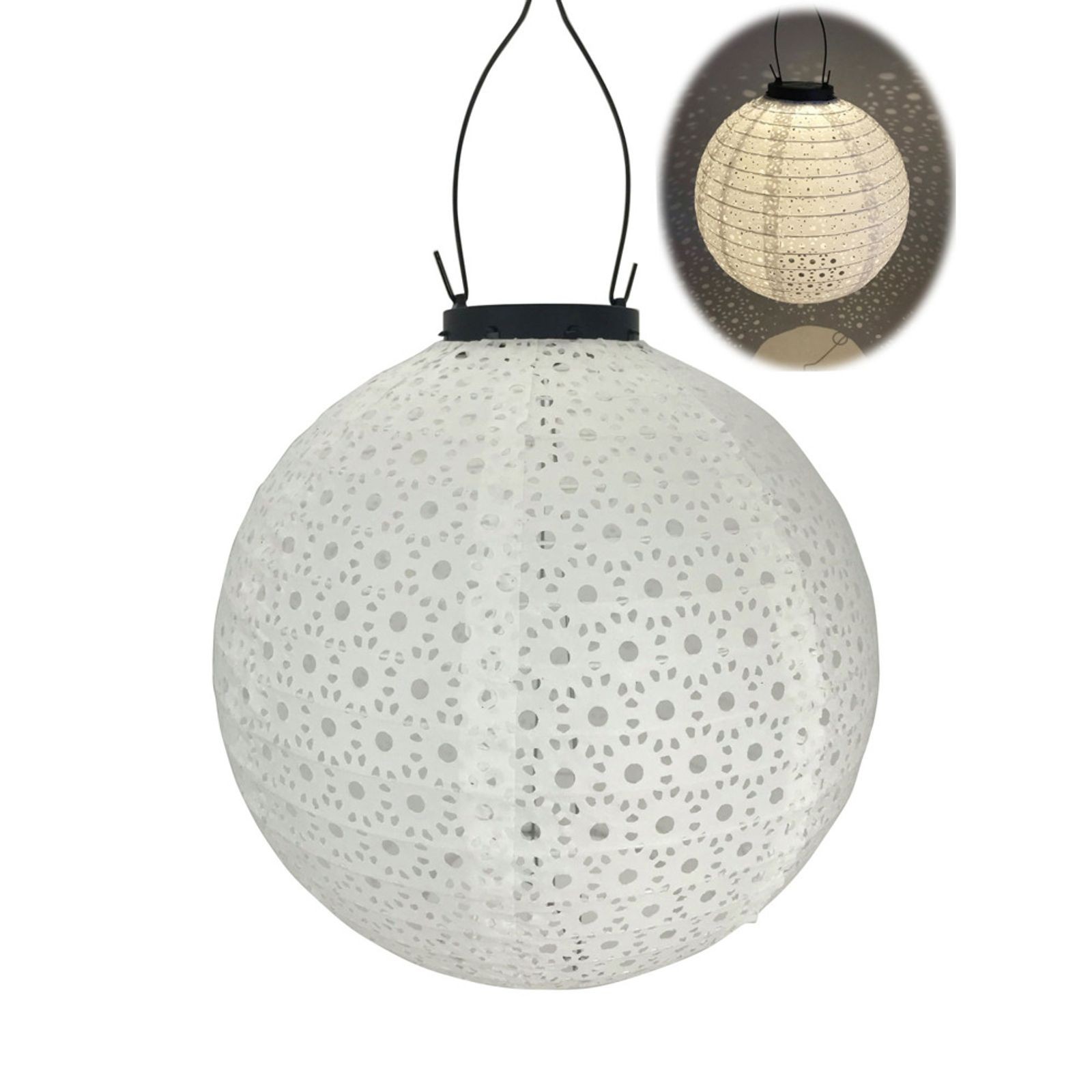 20x Solar Lampion Solar Light Garden Lighting Light Ø25cm Paper Plastic