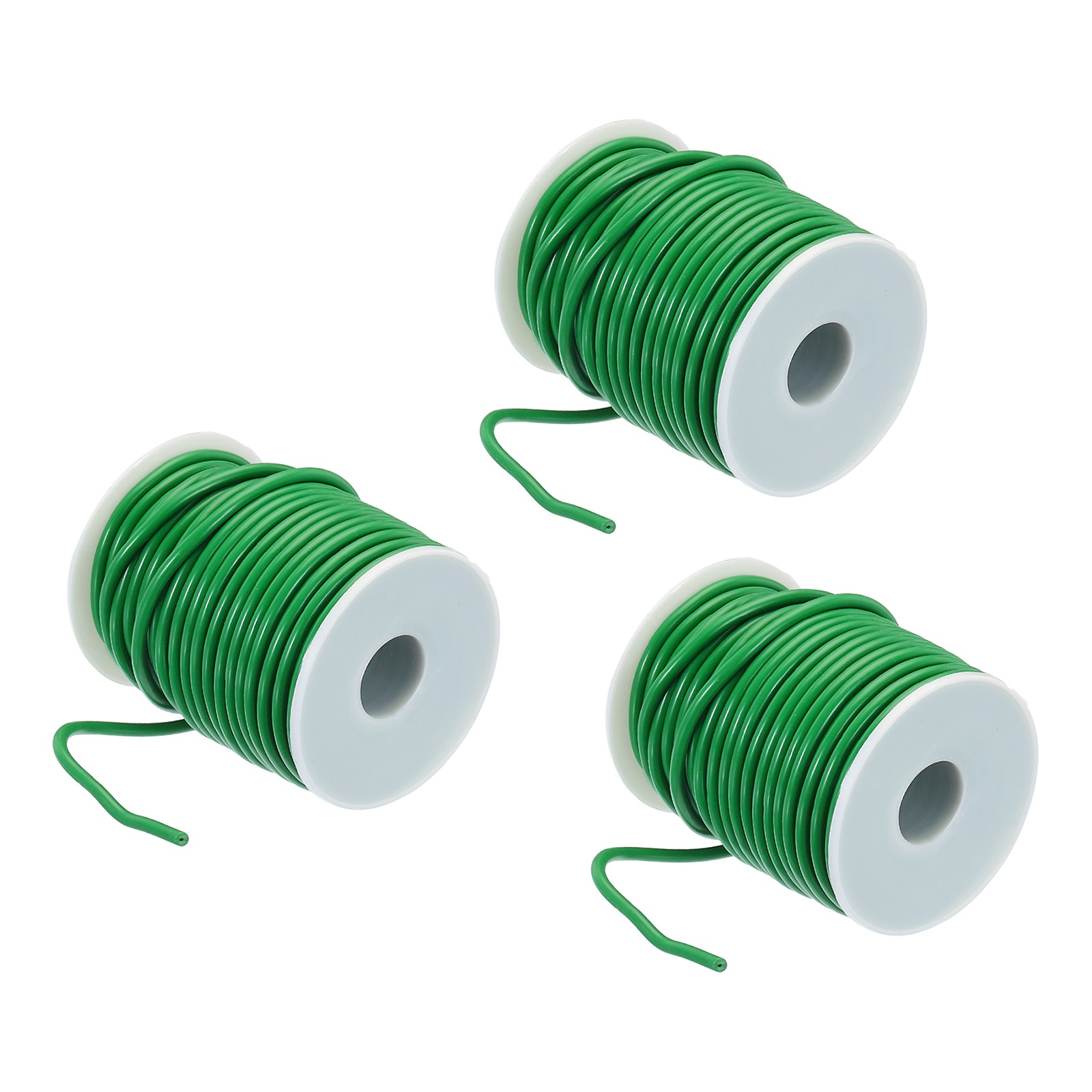 3Pcs 65ft/20M 3.5mm Soft Twist Ties Garden Plant Ties for Gardening, Green