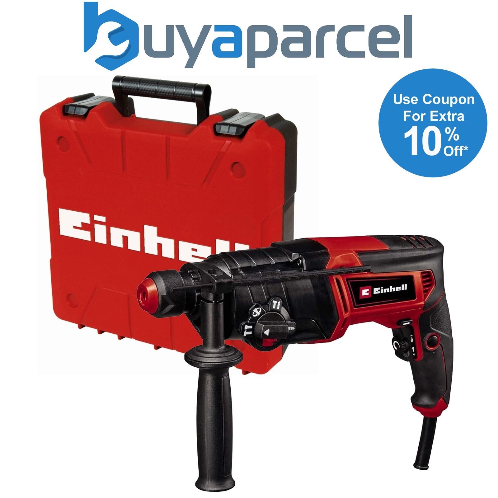 Einhell TC-RH 800 4F 240v SDS Plus 4 Mode Rotary Hammer Drill 800w + E-BOX Case