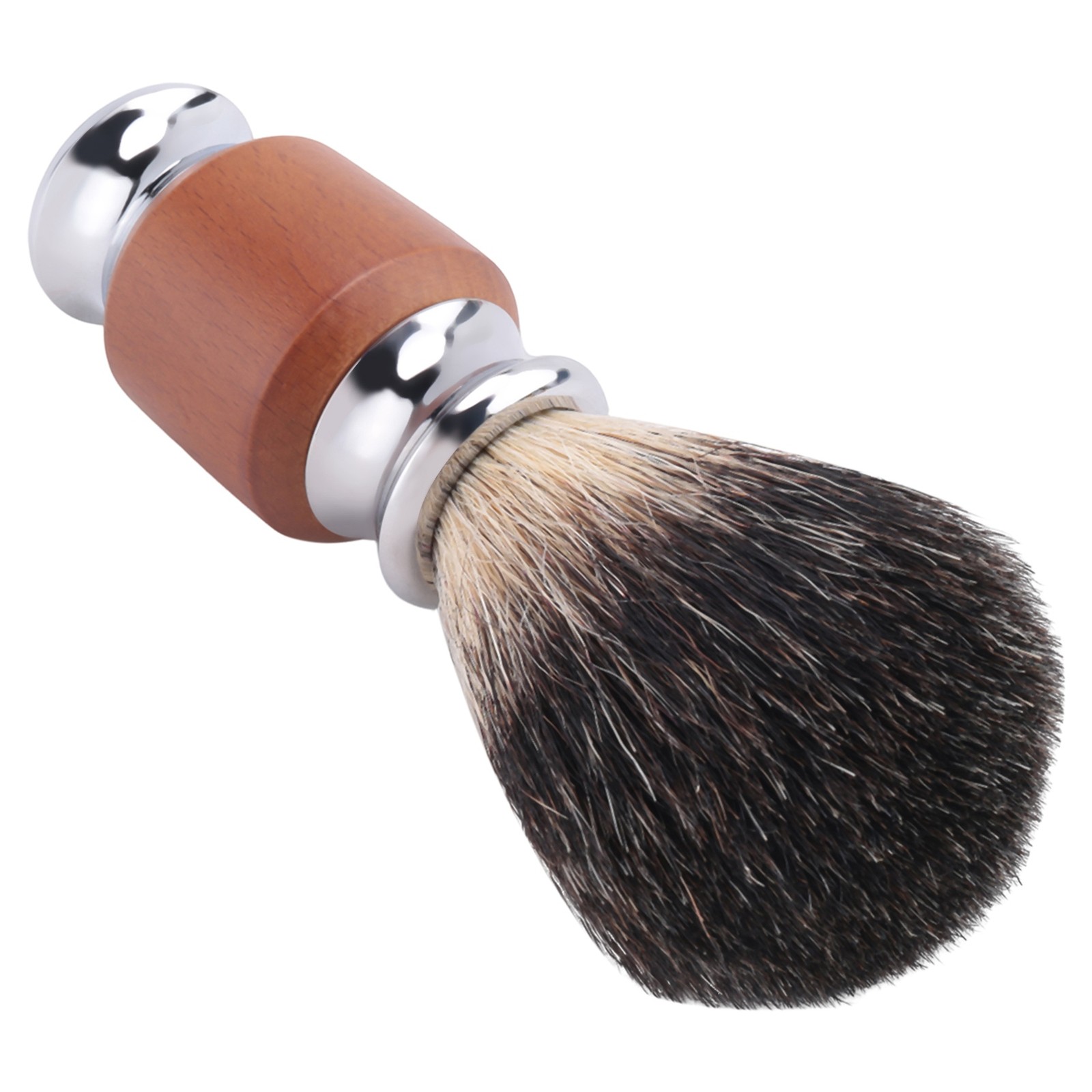 2X(1Pcs Pure Hair Beard Brush Men's Shaving Brush with Wooden Handle4202