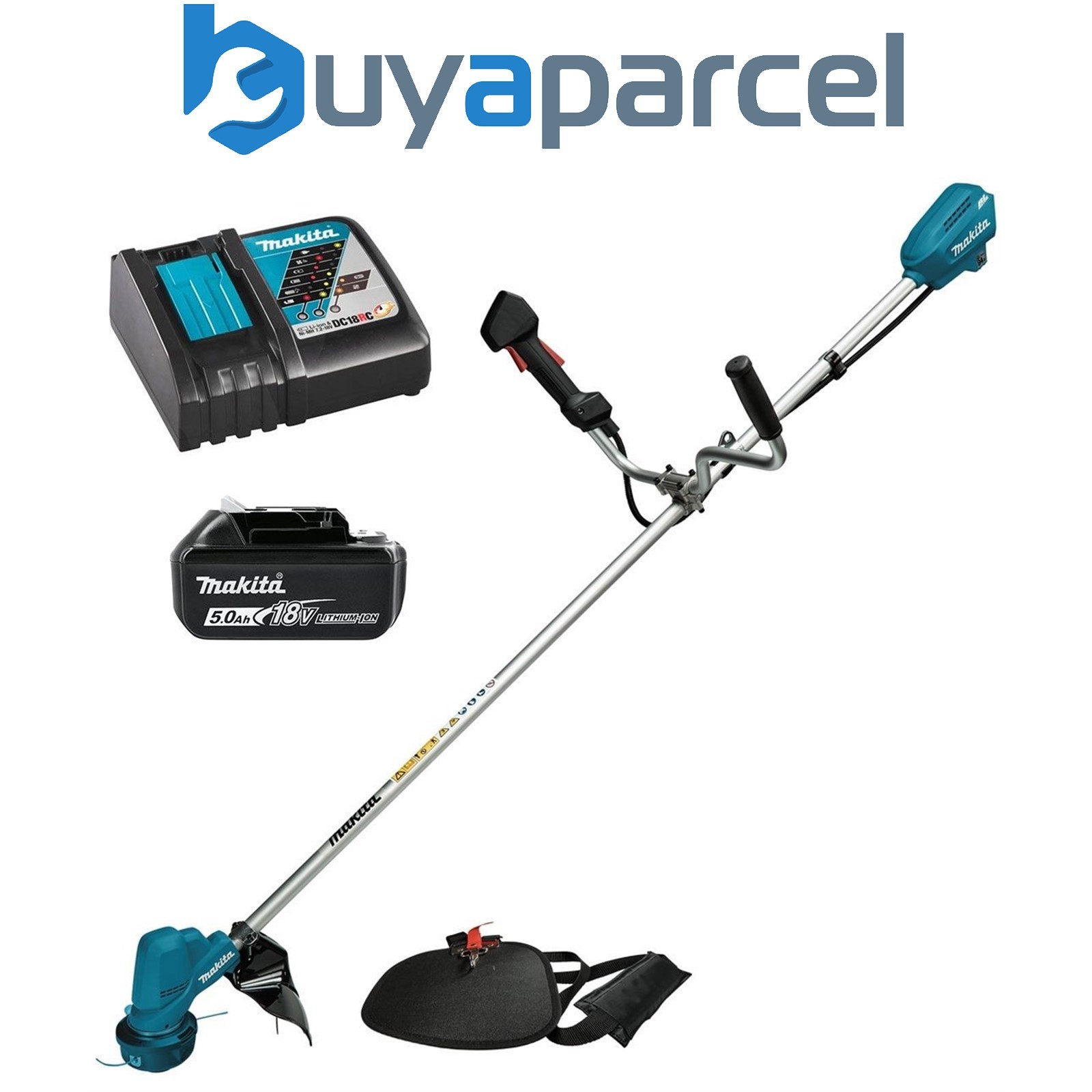 Makita DUR190URT8 Brushless U Bike Handle 18v Cordless Grass Trimmer Strimmer