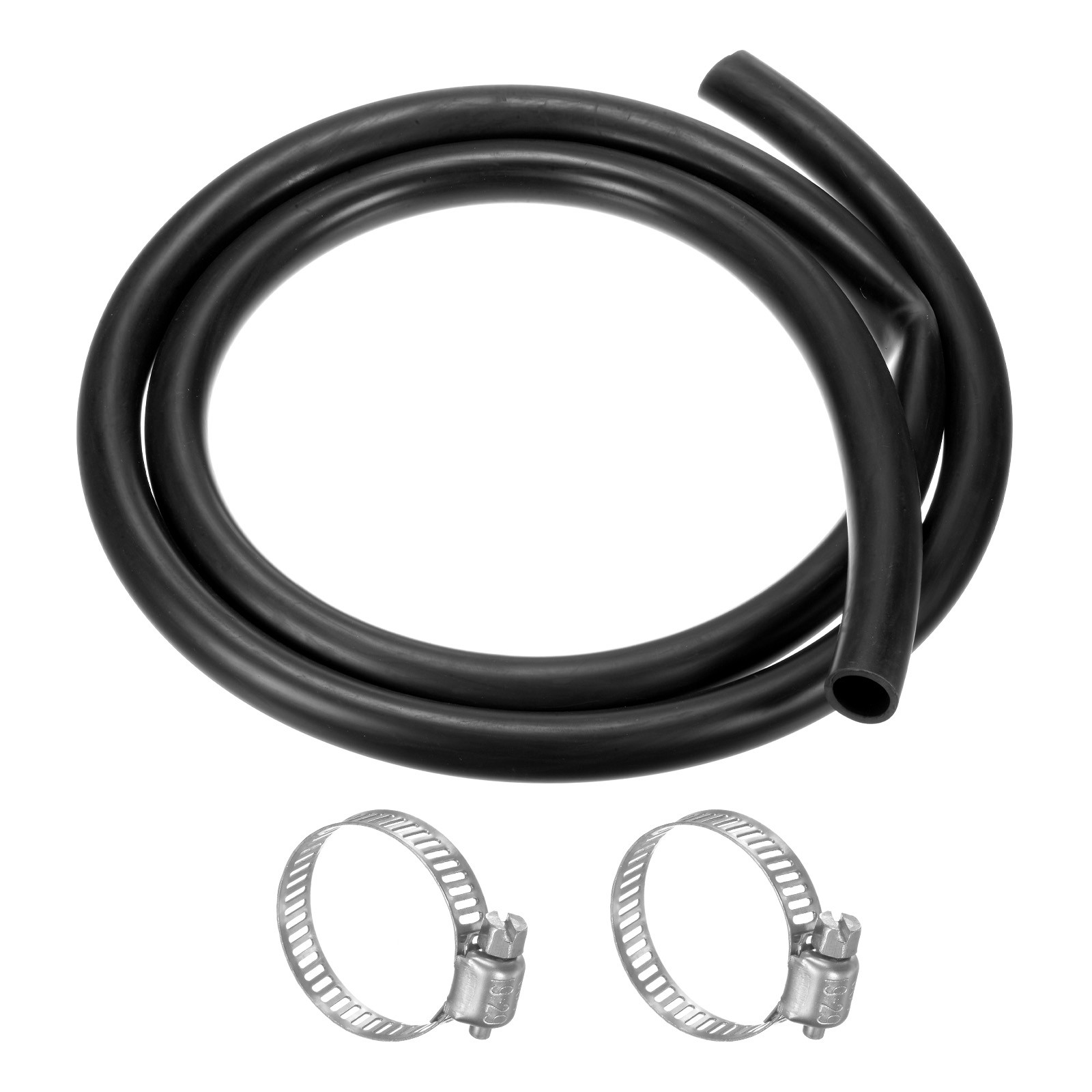 Lubricating Oil Hoses, 19mm x 25mm 6.56FT Rubber Tubing with 4pcs Clamps