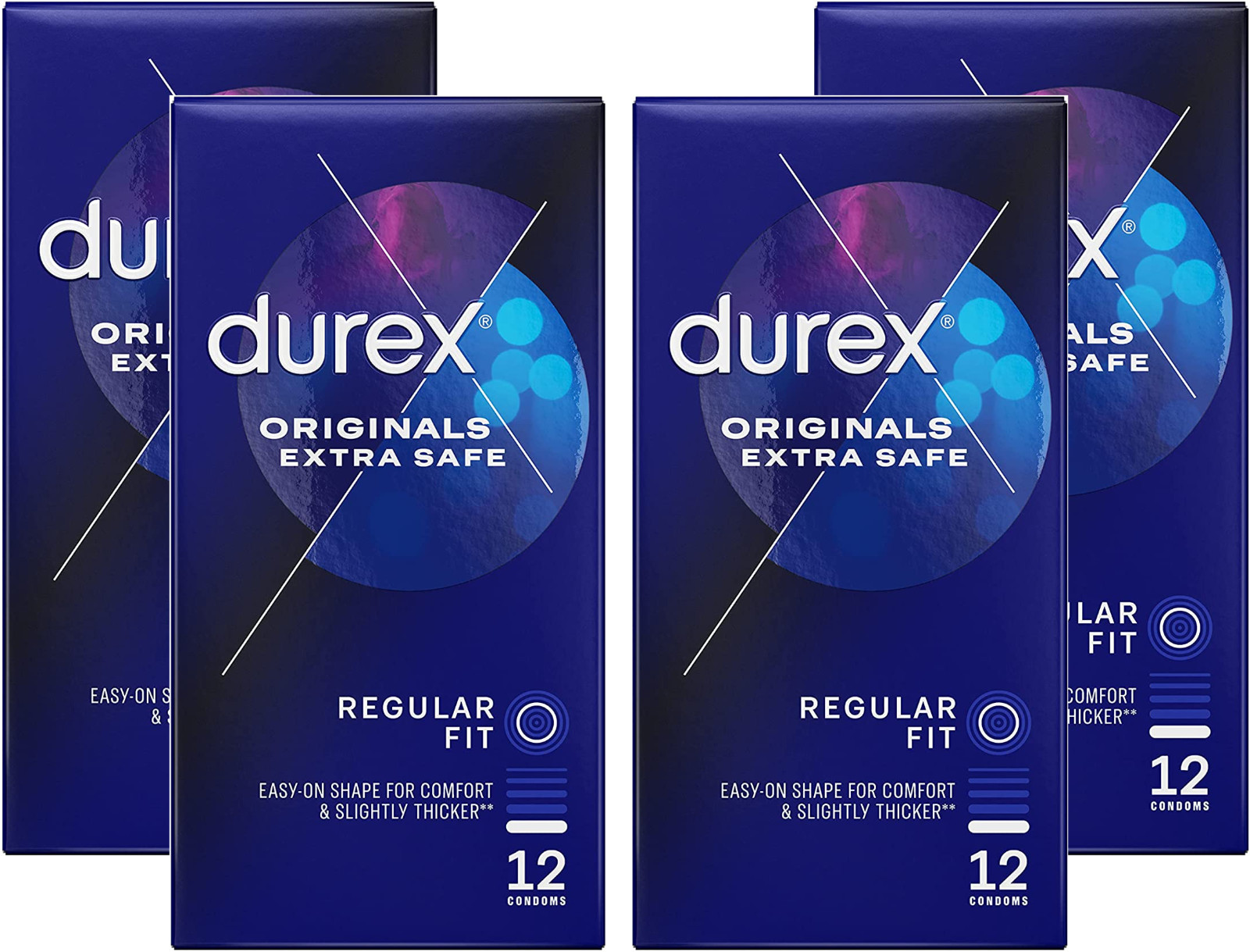 Durex Extra Safe 12 Pack Condoms 4 Boxes 48 Condoms (UK Stock!)