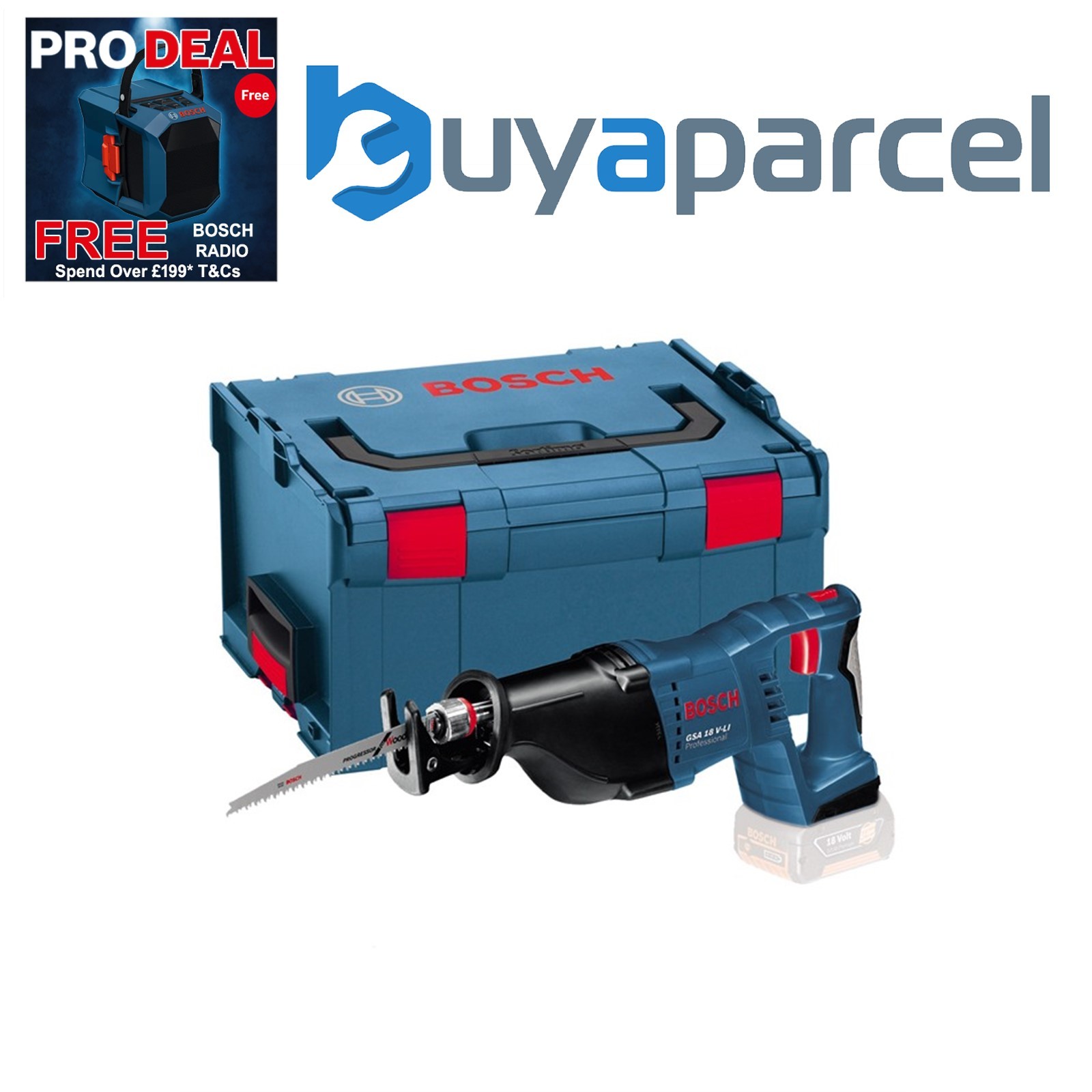 Bosch GSA 18V-LI 18v Reciprocating Sabre Saw Lithium Ion GSA18V-LIN + Lboxx Case