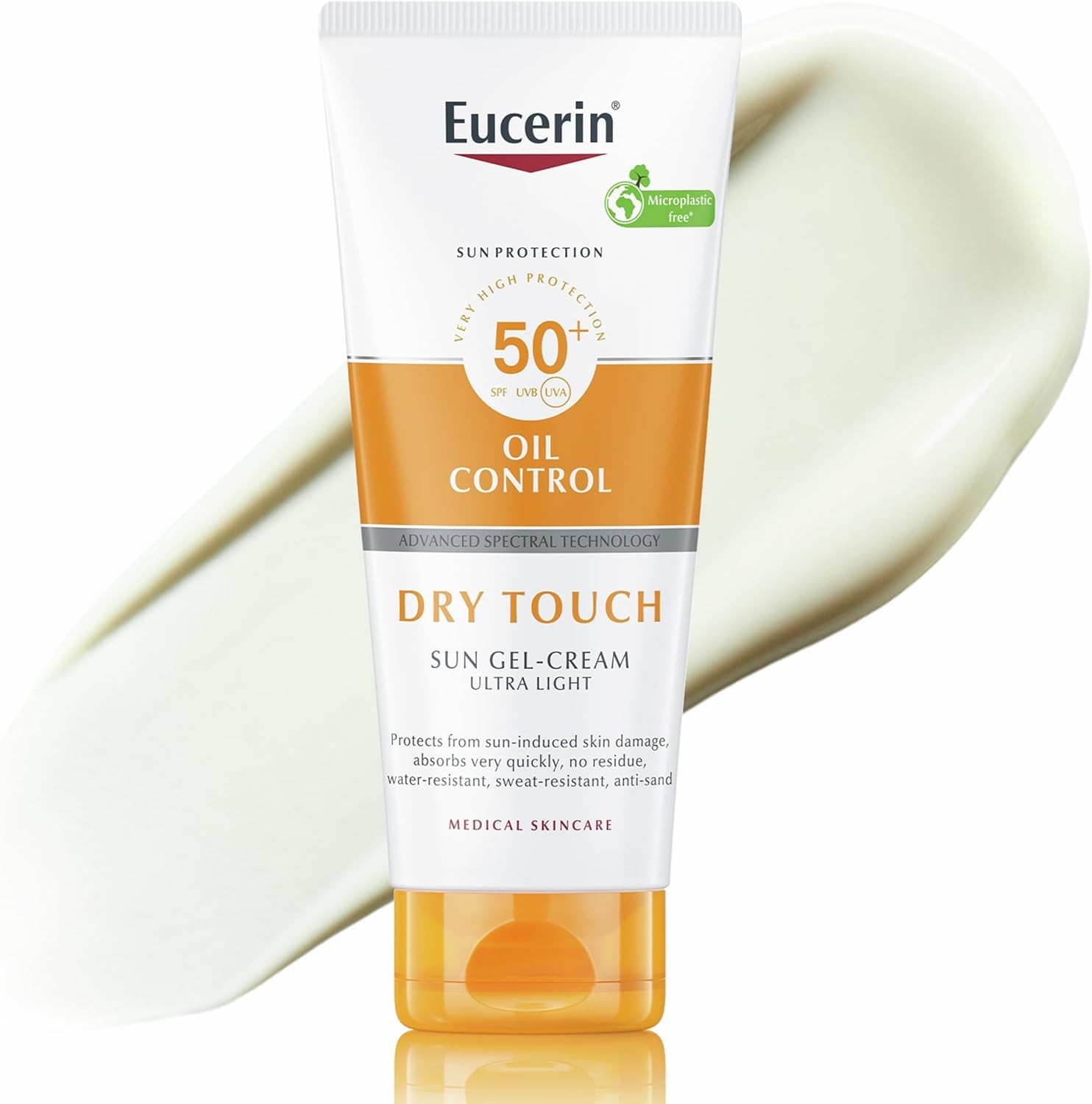 Eucerin Sun Body Oil Control Gel-Cream SPF 50+ 200ml, Ultra-Light Dry Touch Gel