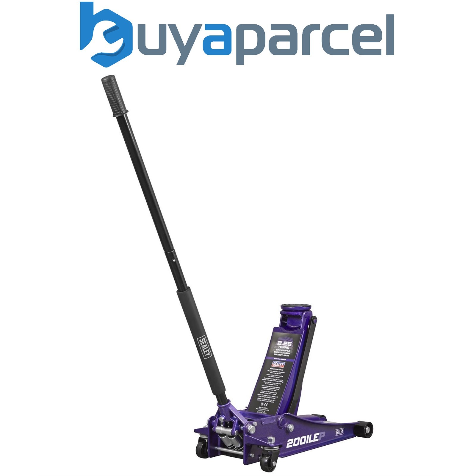 Sealey 2001LEP Low Profile Trolley Jack with Rocket Lift 2.25 Tonne - Purple