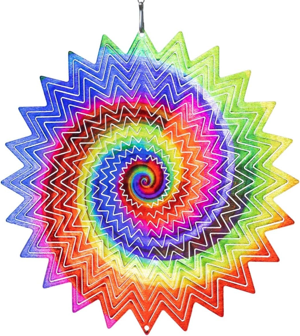 CIM Metal Wind Chime - Rainbow Vortex - 250 mm - Smooth Rotating Wind Mobile wi