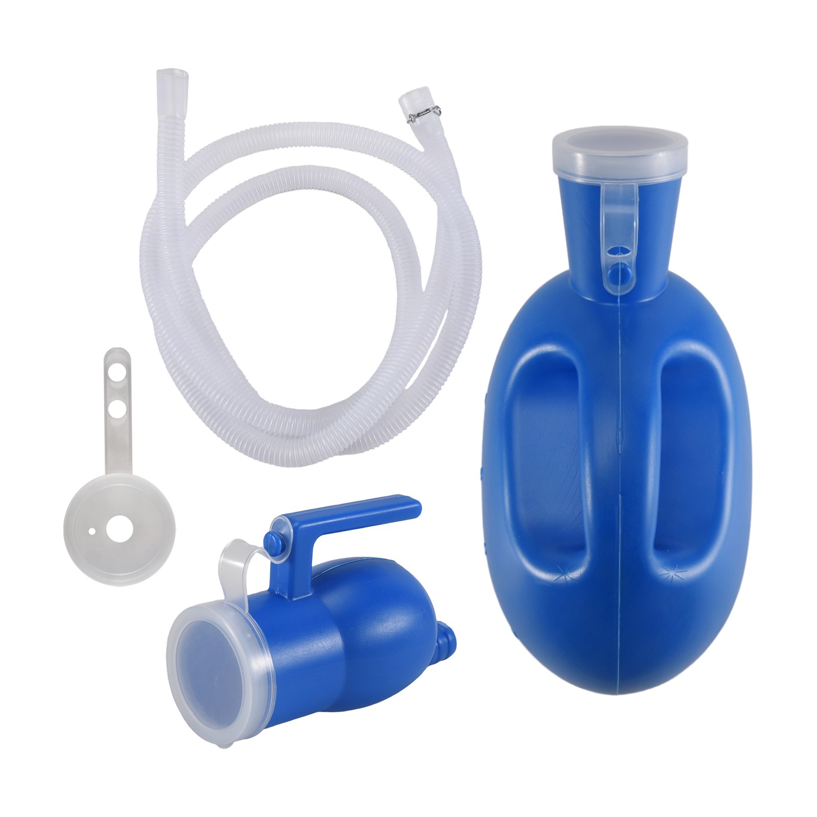 10X(2000Ml Plastic Male Bed Potty Pee Bottle Pee Collector with 160cm Tube7673