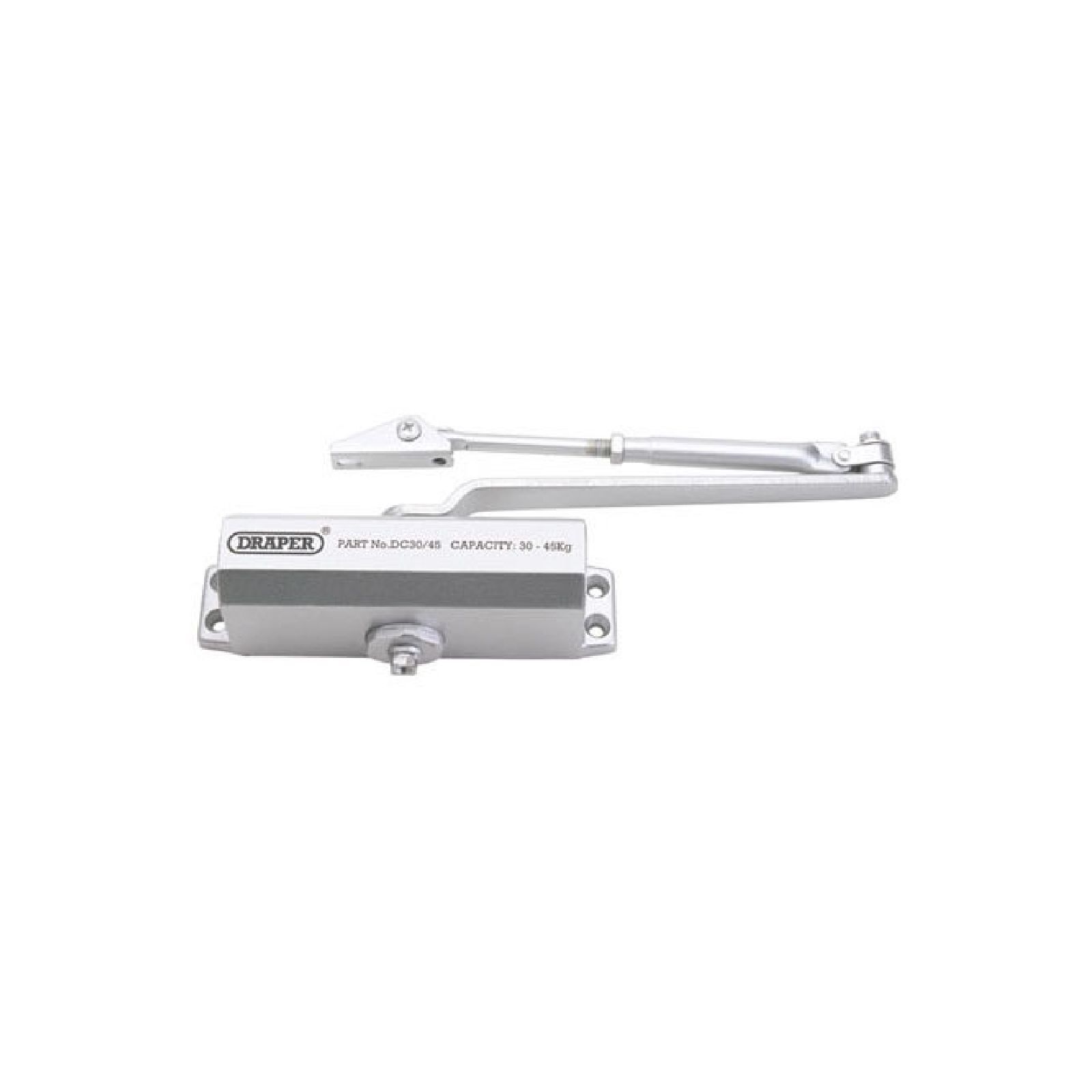 Draper 1x Adjustable Automatic Door Closer for Doors Between 25kg & 45kg Tool