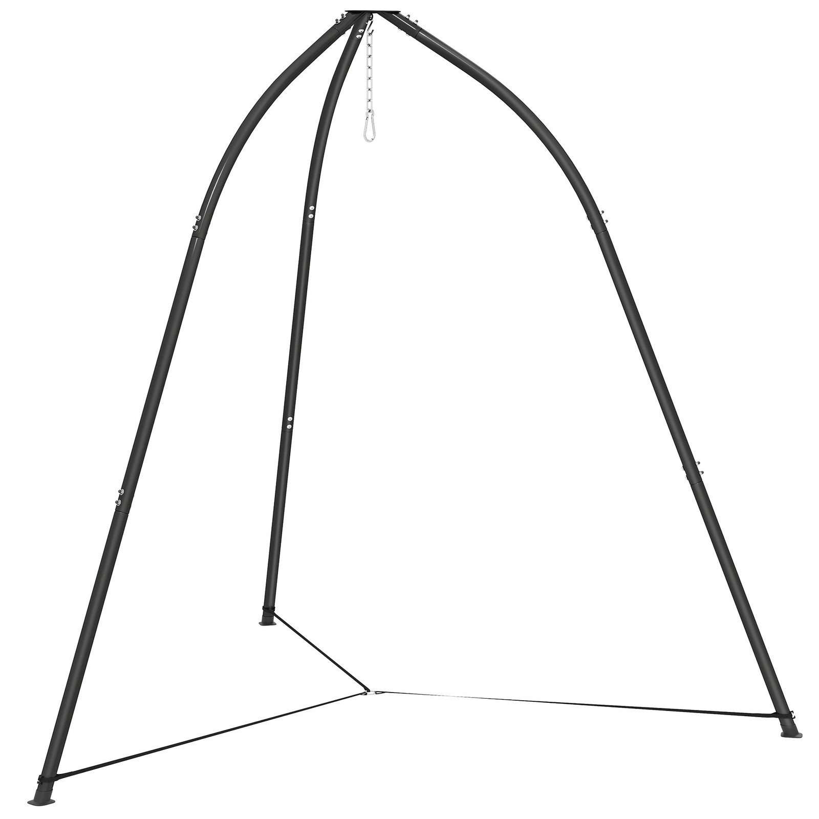 Outsunny Hammock Stand Adjustable Height, for Patio, Garden, Black