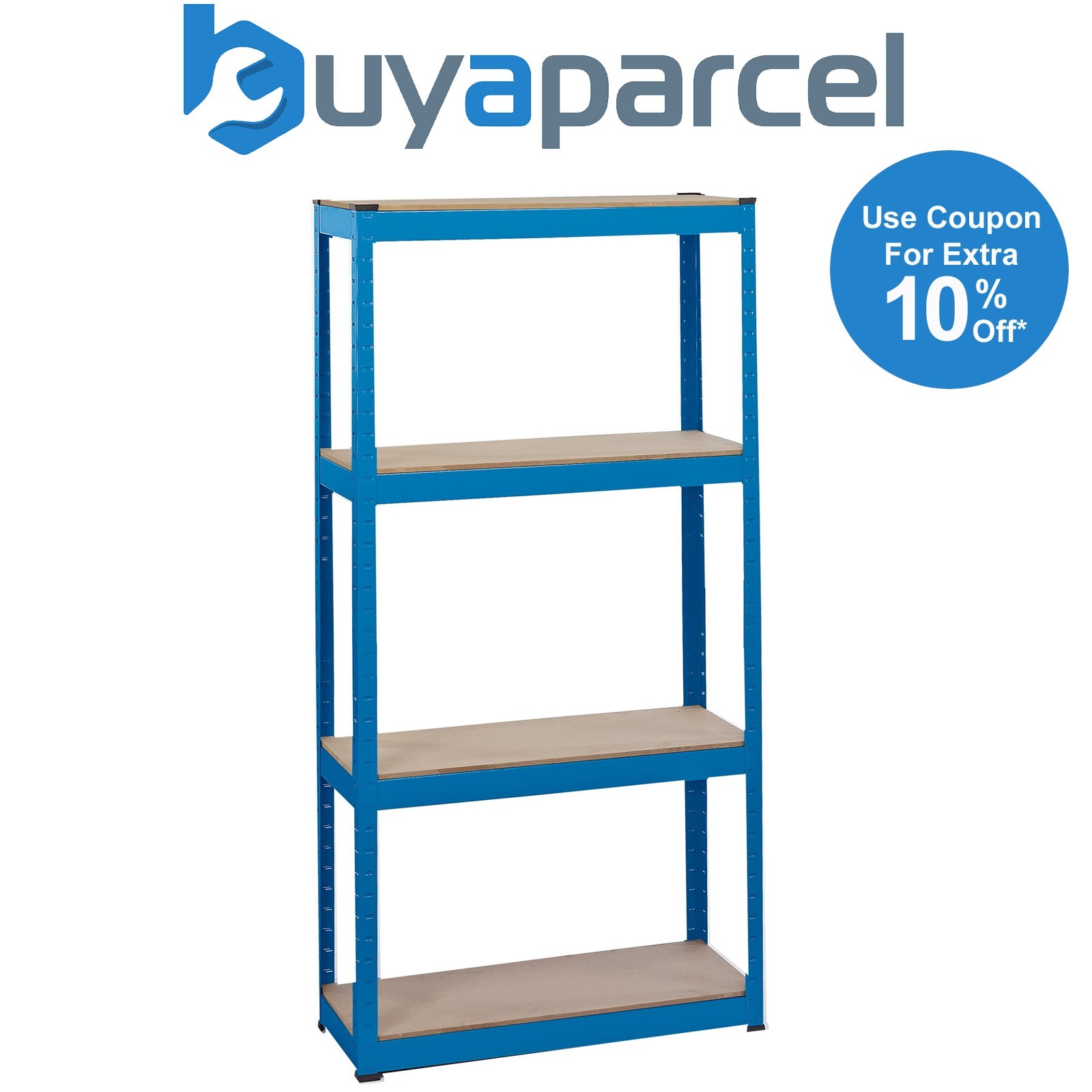 Draper 21658 Steel Shelving Unit, 4 Shelves, L760 x W300 x H1520mm
