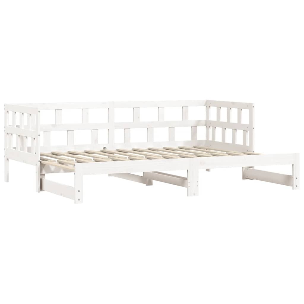 Daybed Sofa Bed Guest with Trundle White 90x190 cm Solid Wood Pine vidaXL