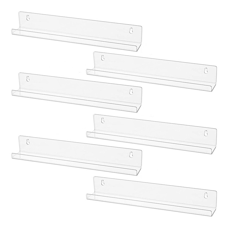 6Pcs Vinyl Record Wall Mount Shelf Set of Album Holders for Hanging on4341